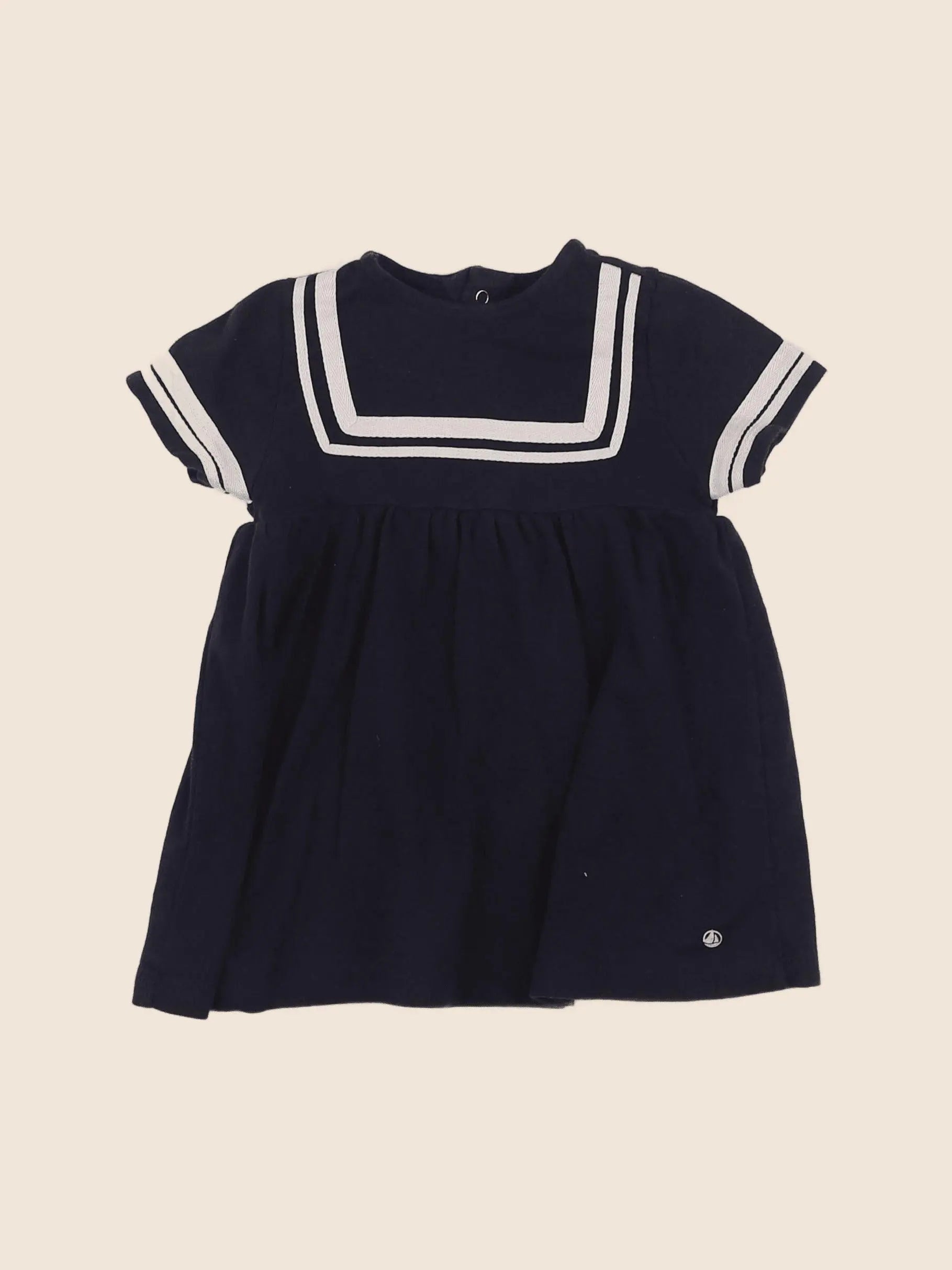 Petit Bateau - robe bleu - 6 mois