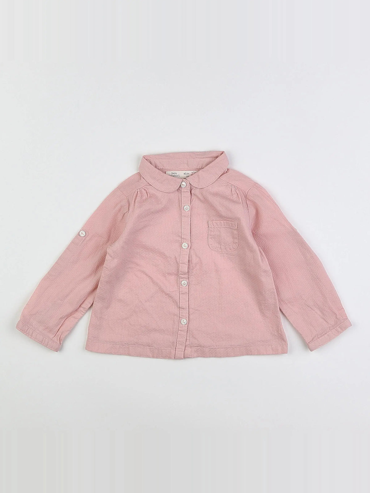 Zara - blouse rose - 9/12 mois