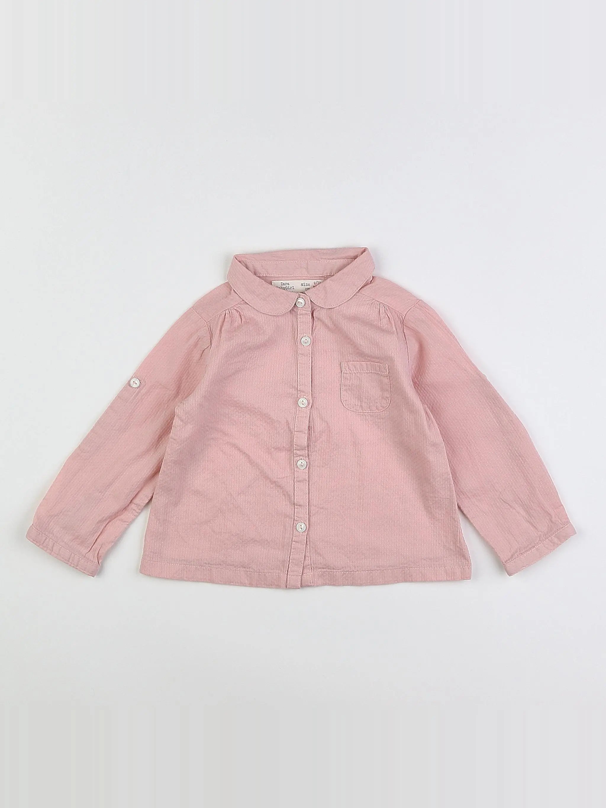 Zara - blouse rose - 9/12 mois
