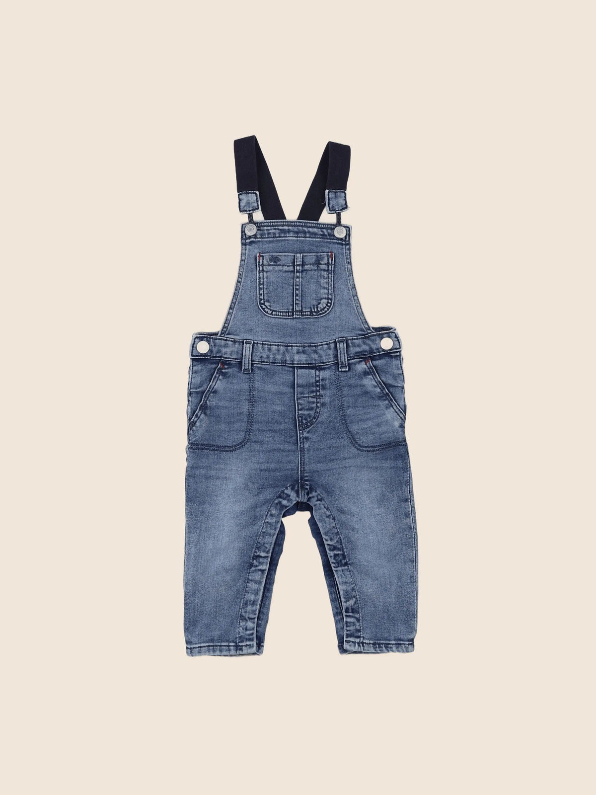 H&M - salopette bleu - 9/12 mois