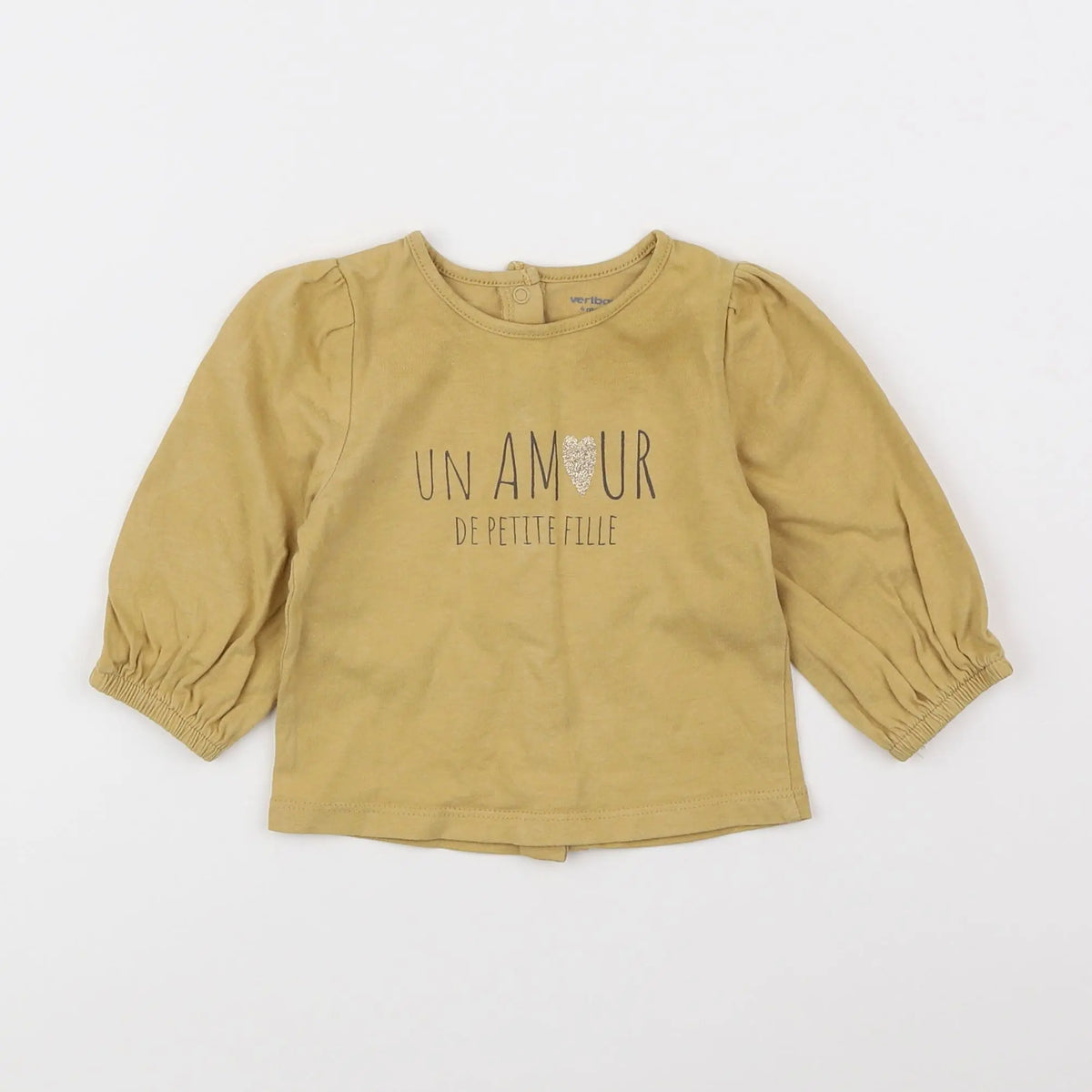 Vertbaudet - tee-shirt jaune - 3 mois