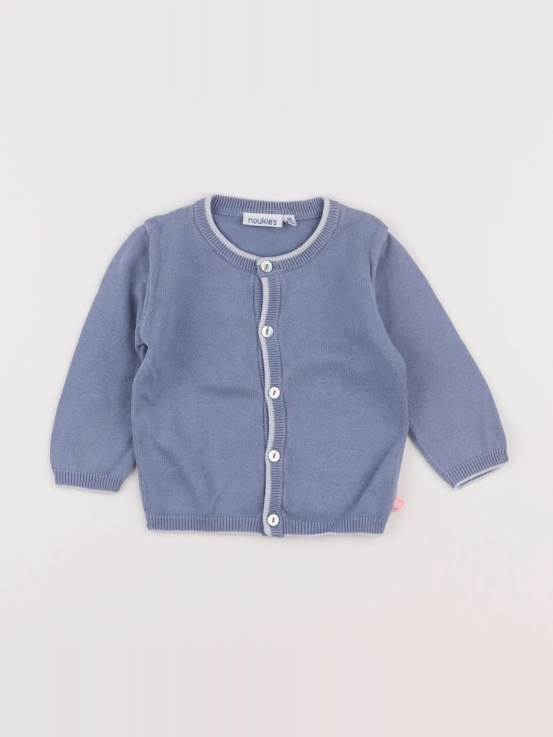 Noukie's - gilet bleu - 6 mois