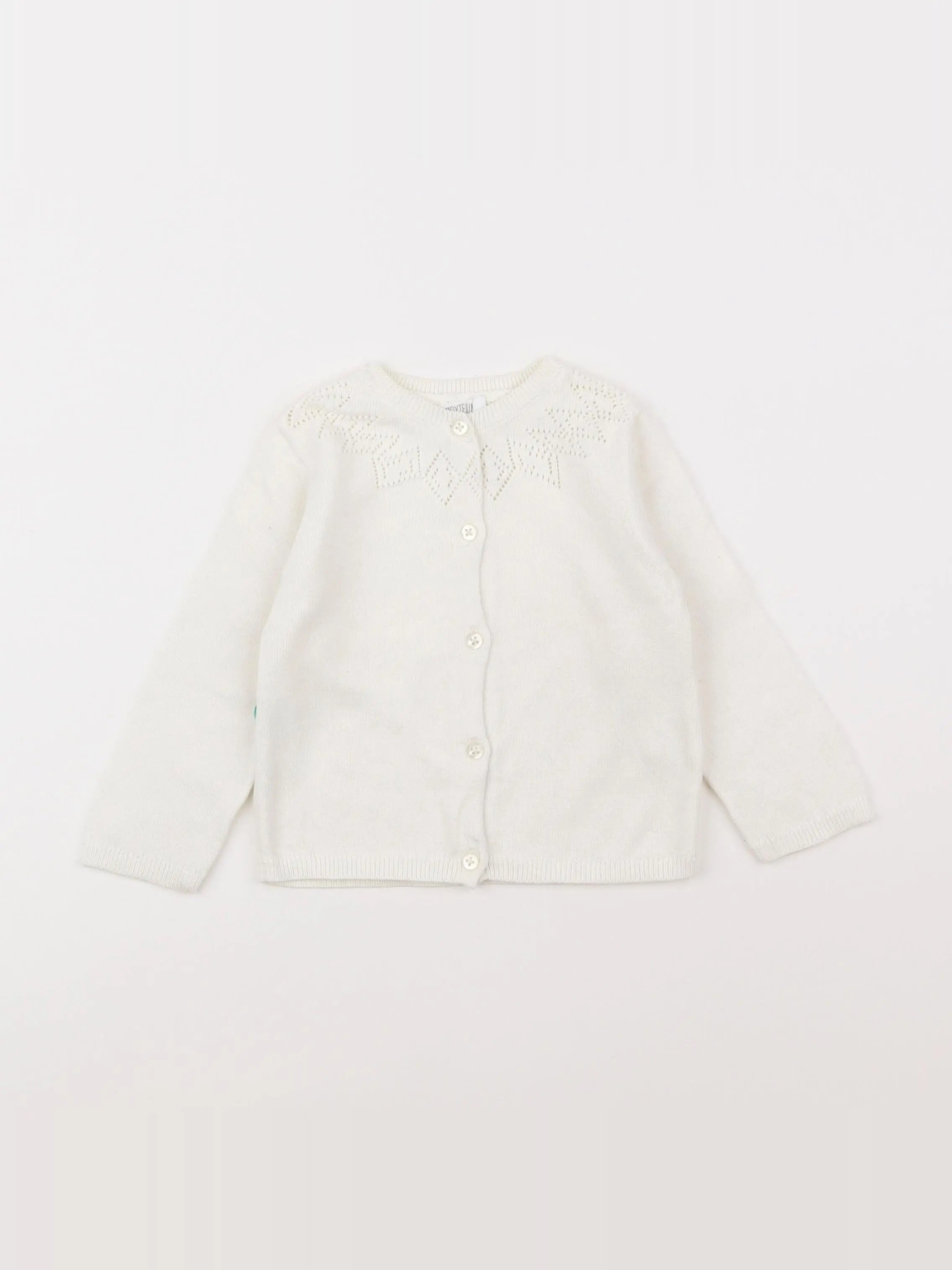 Storytelling - gilet blanc - 18 mois