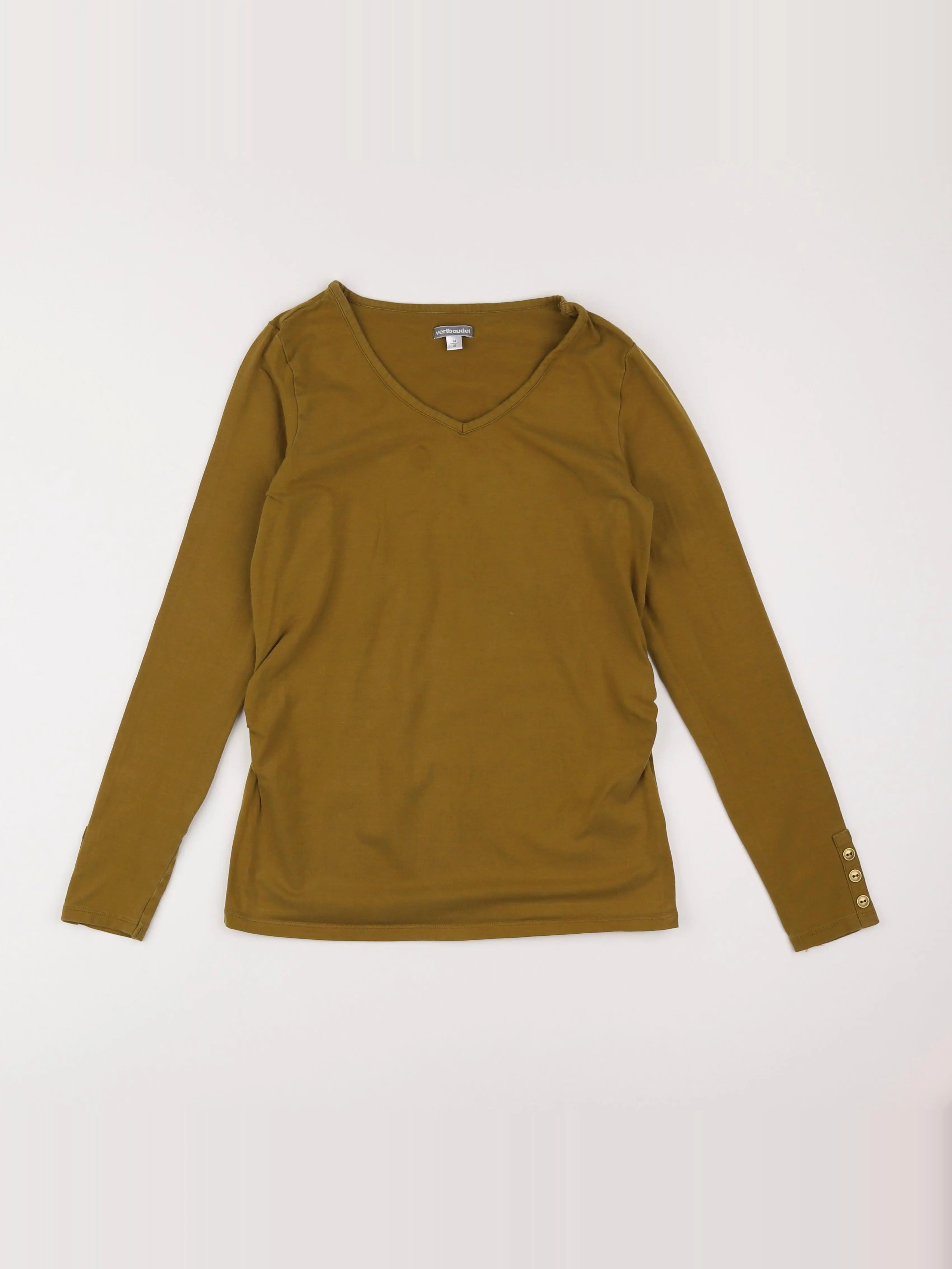 Vertbaudet - tee-shirt grossesse marron - 34 à 36