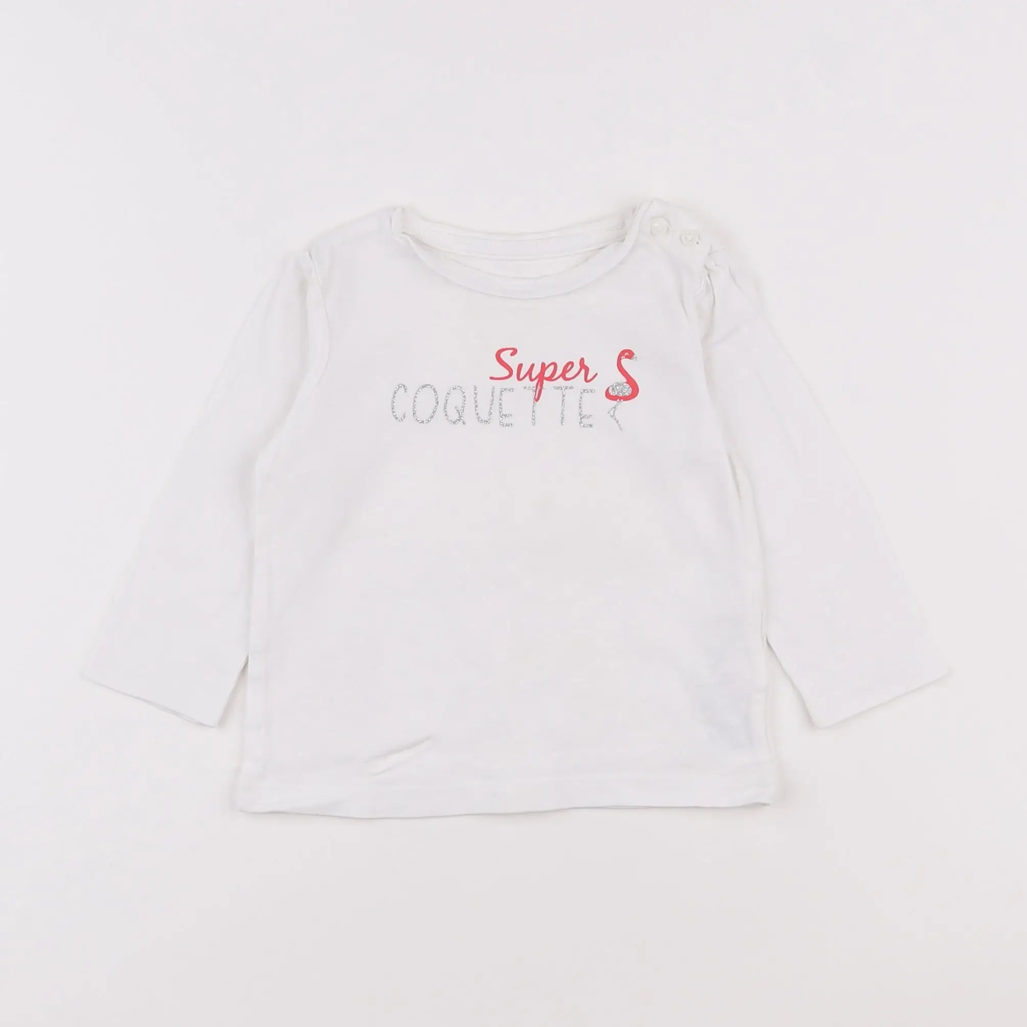 Vertbaudet - tee-shirt blanc - 9 mois