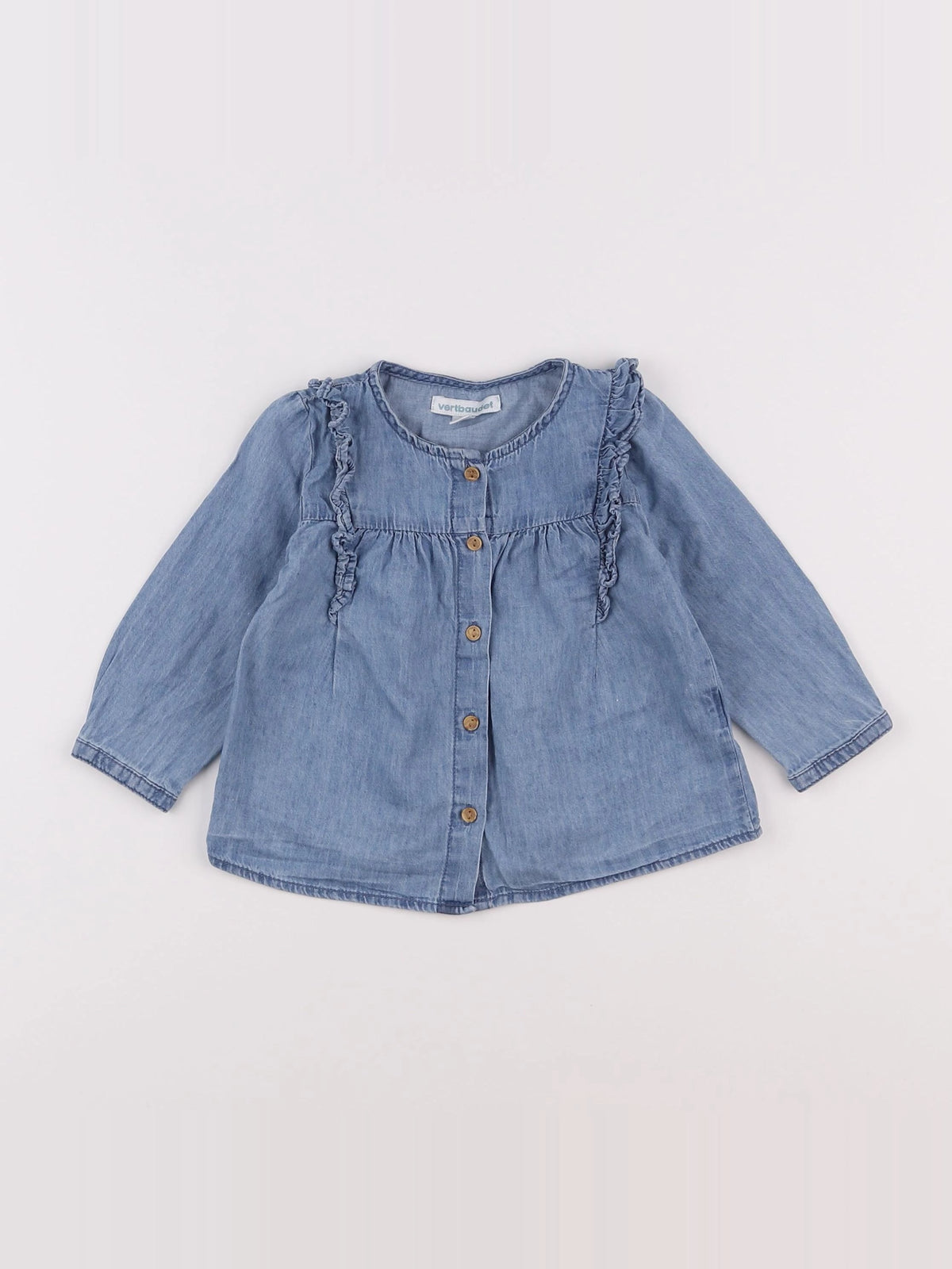 Vertbaudet - blouse bleu - 12 mois