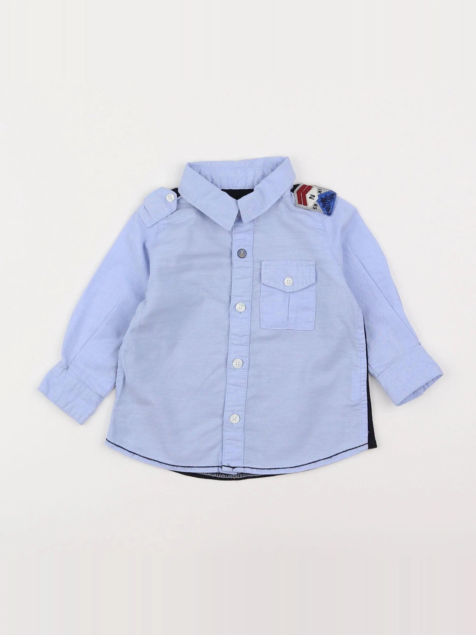 IKKS - chemise bleu - 6 mois