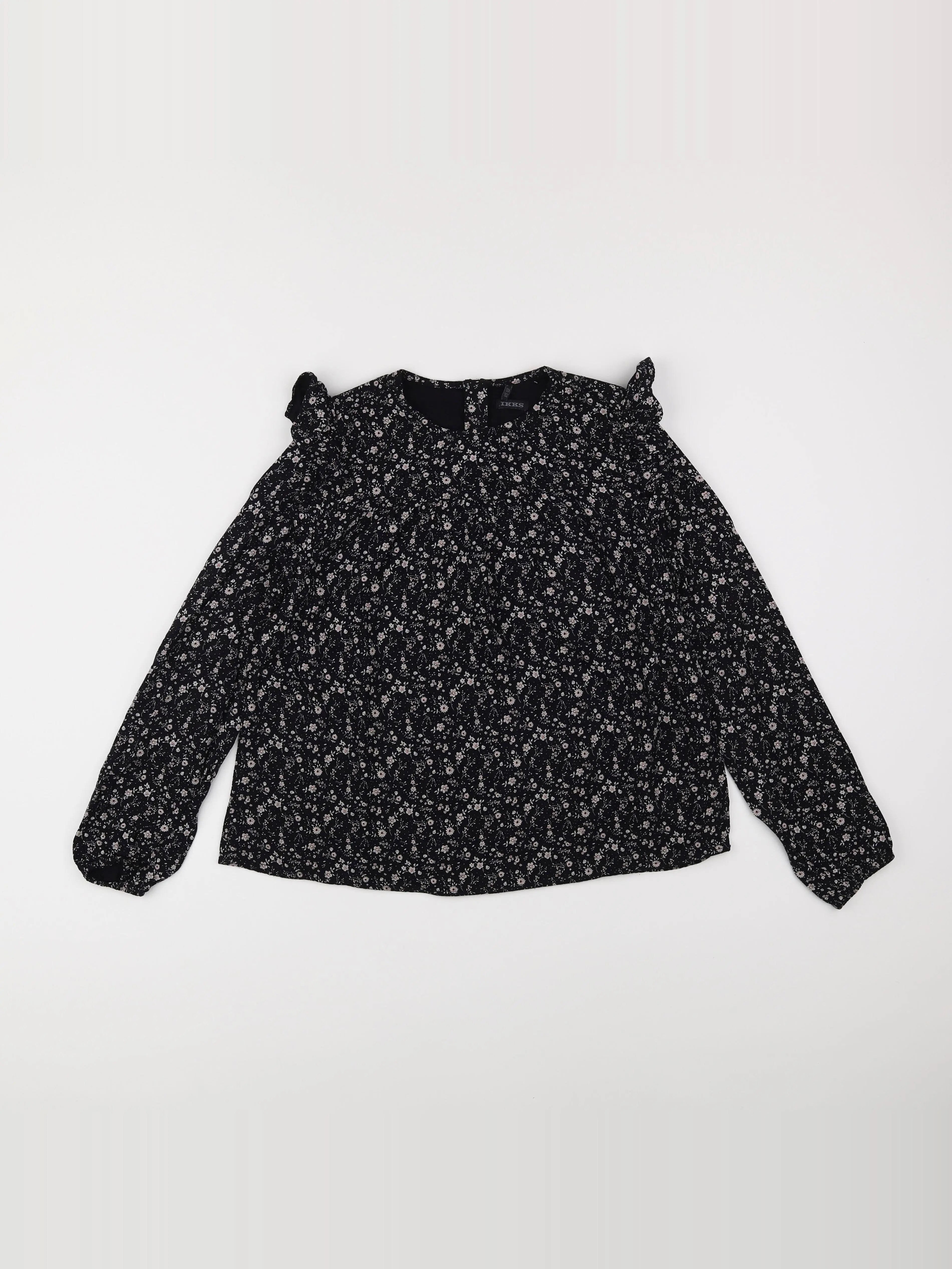 IKKS - blouse noir, beige - 12 ans