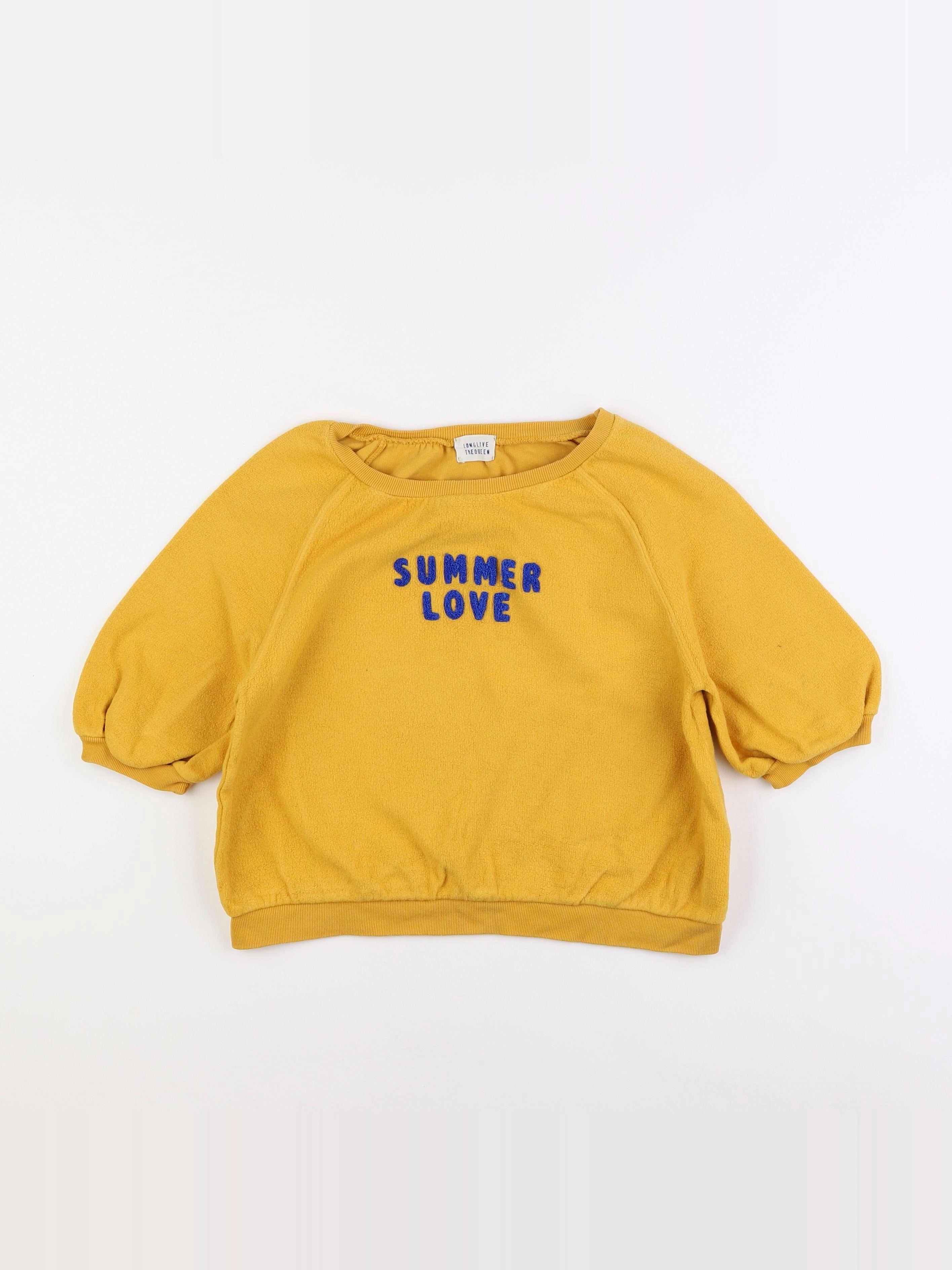 Longlivethequeen - sweat jaune - 10 ans