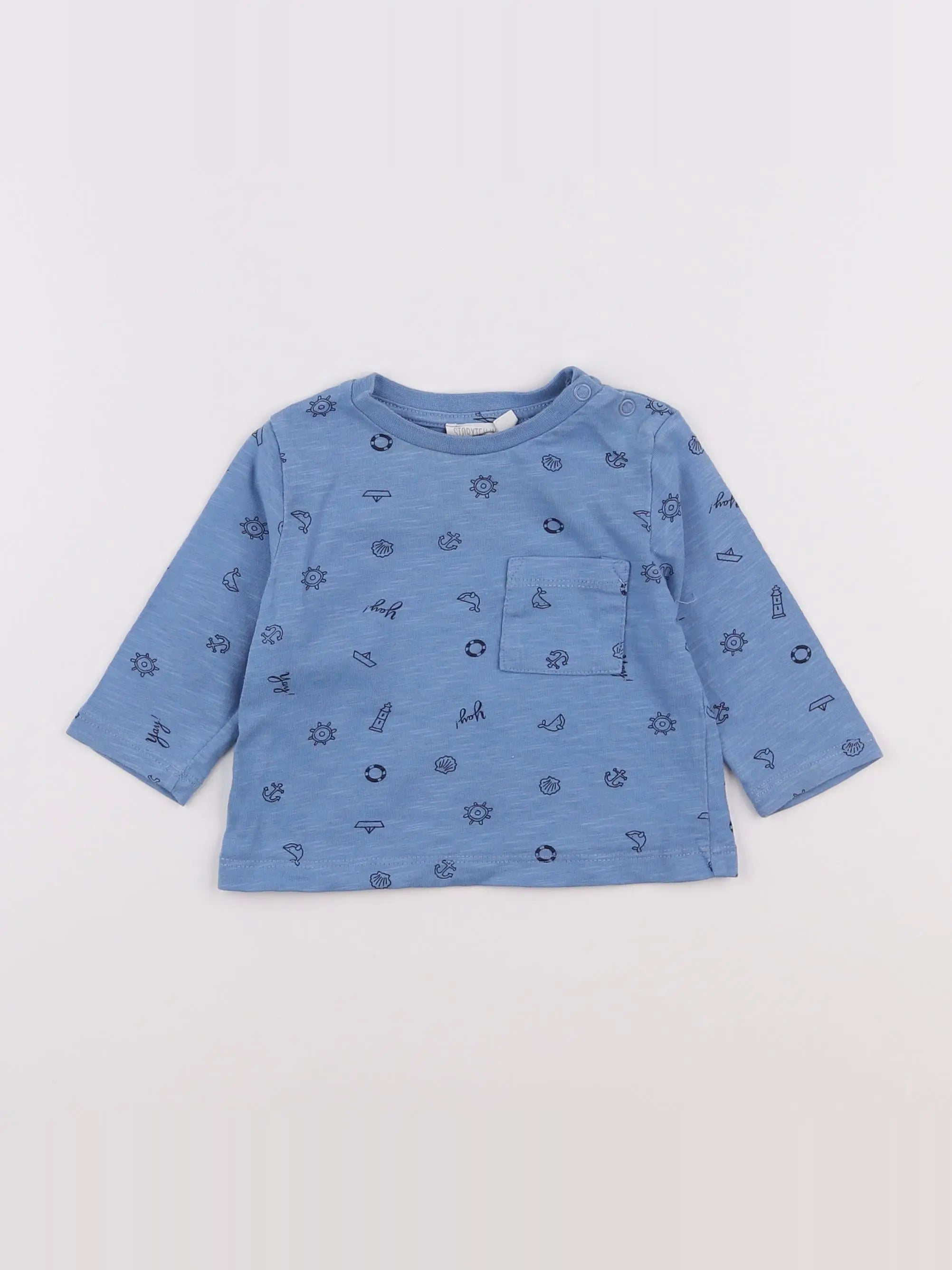 Storytelling - tee-shirt bleu - 6 mois