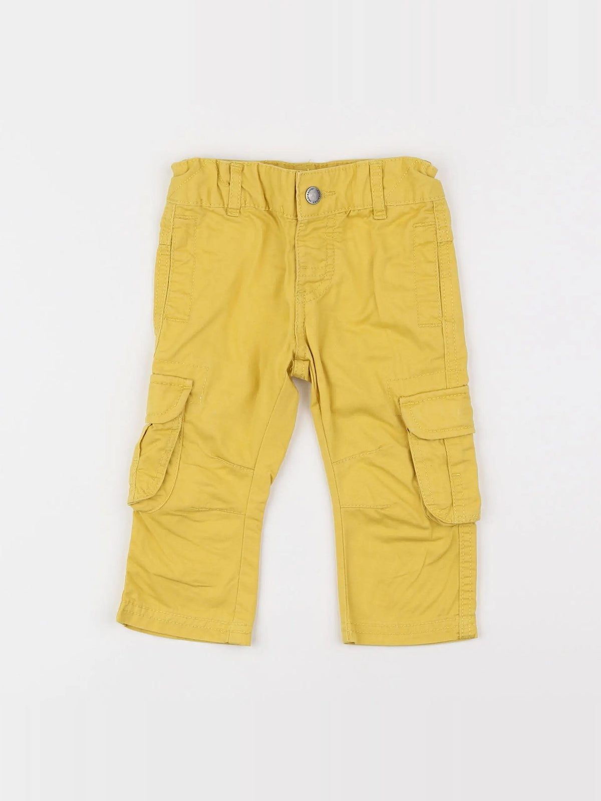 Vertbaudet - pantalon jaune - 12 mois