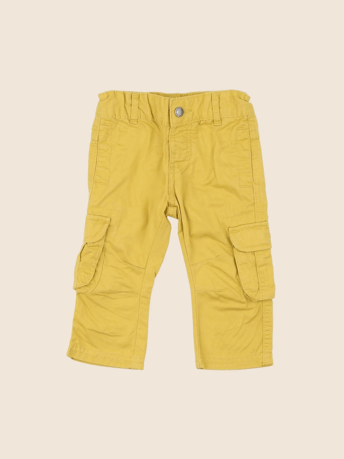 Vertbaudet - pantalon jaune - 12 mois