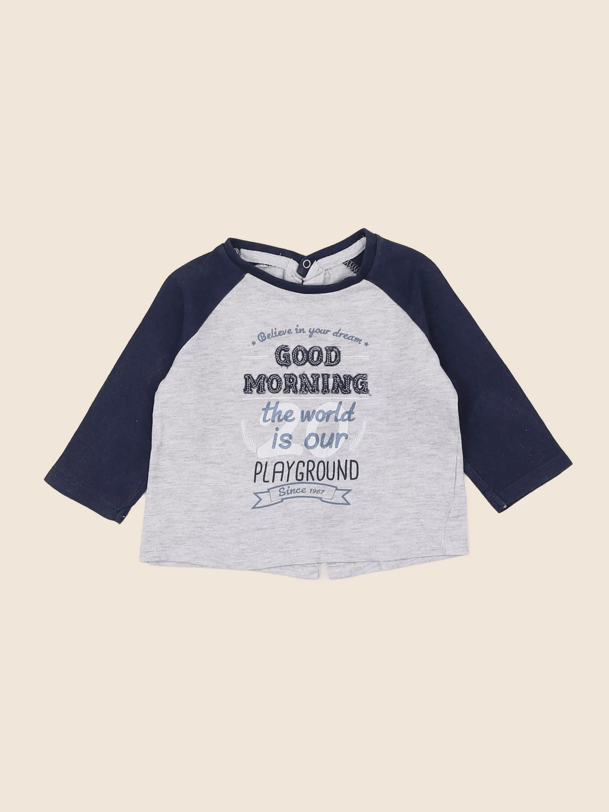 Vertbaudet - tee-shirt bleu - 6 mois