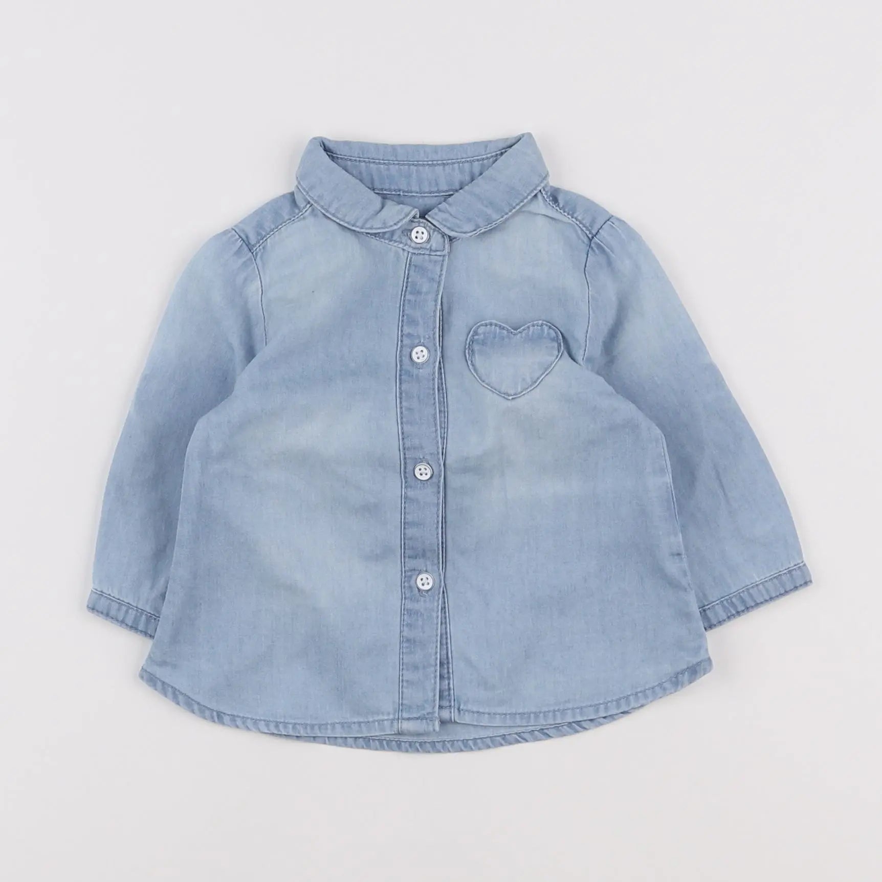 Vertbaudet - blouse bleu - 3 mois