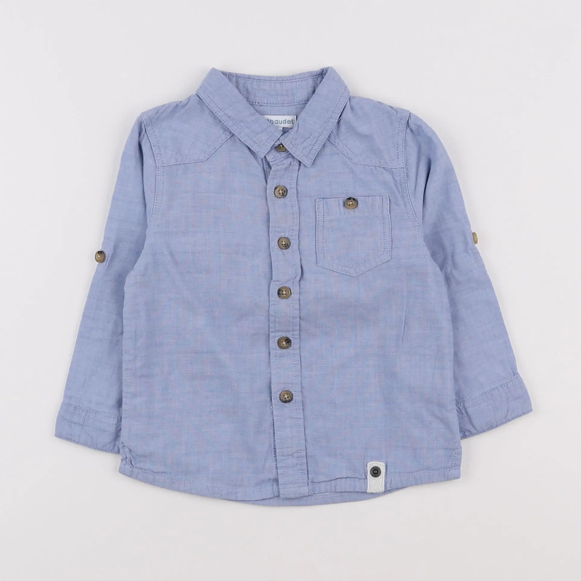 Vertbaudet - chemise bleu - 18 mois