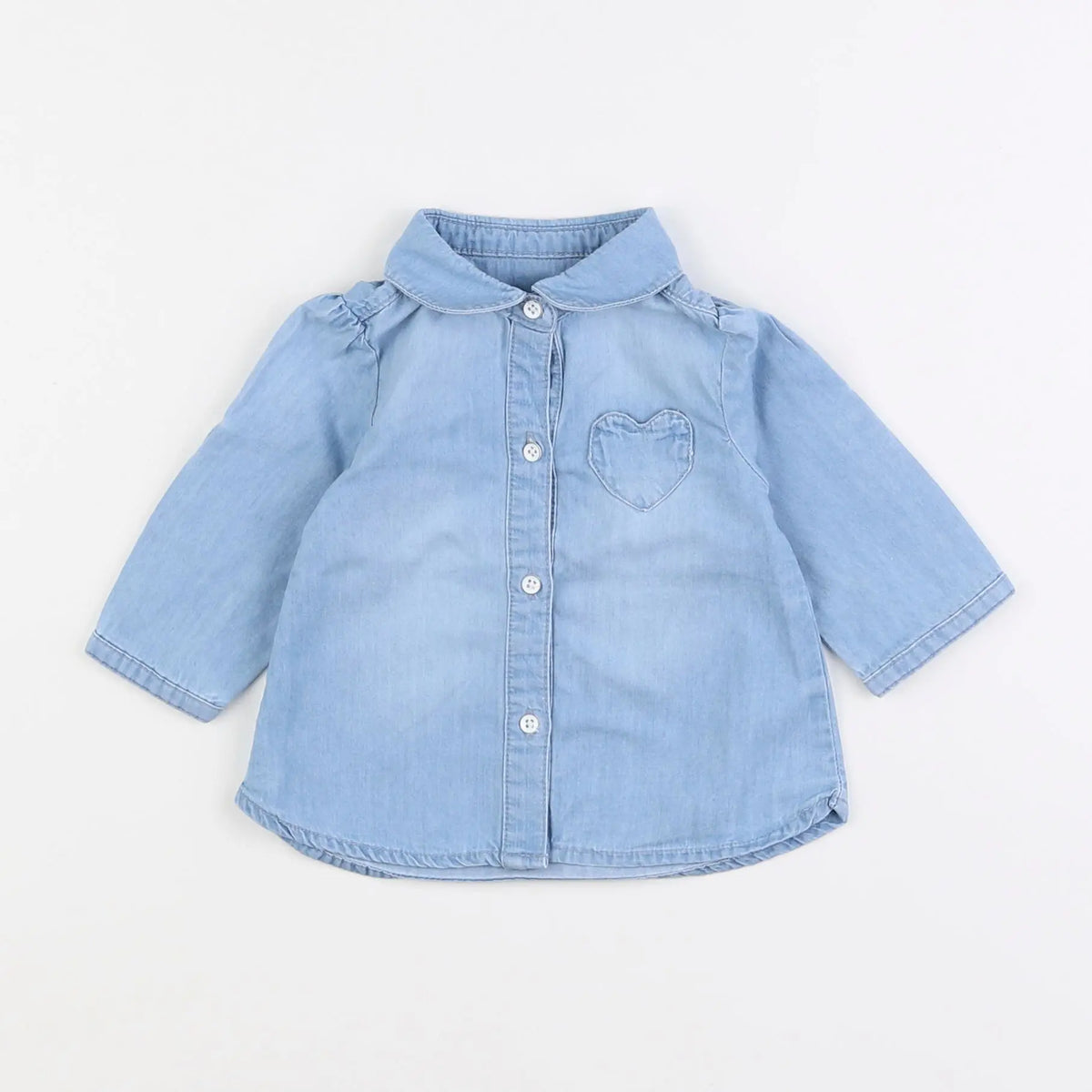 Vertbaudet - chemise bleu - 3 mois