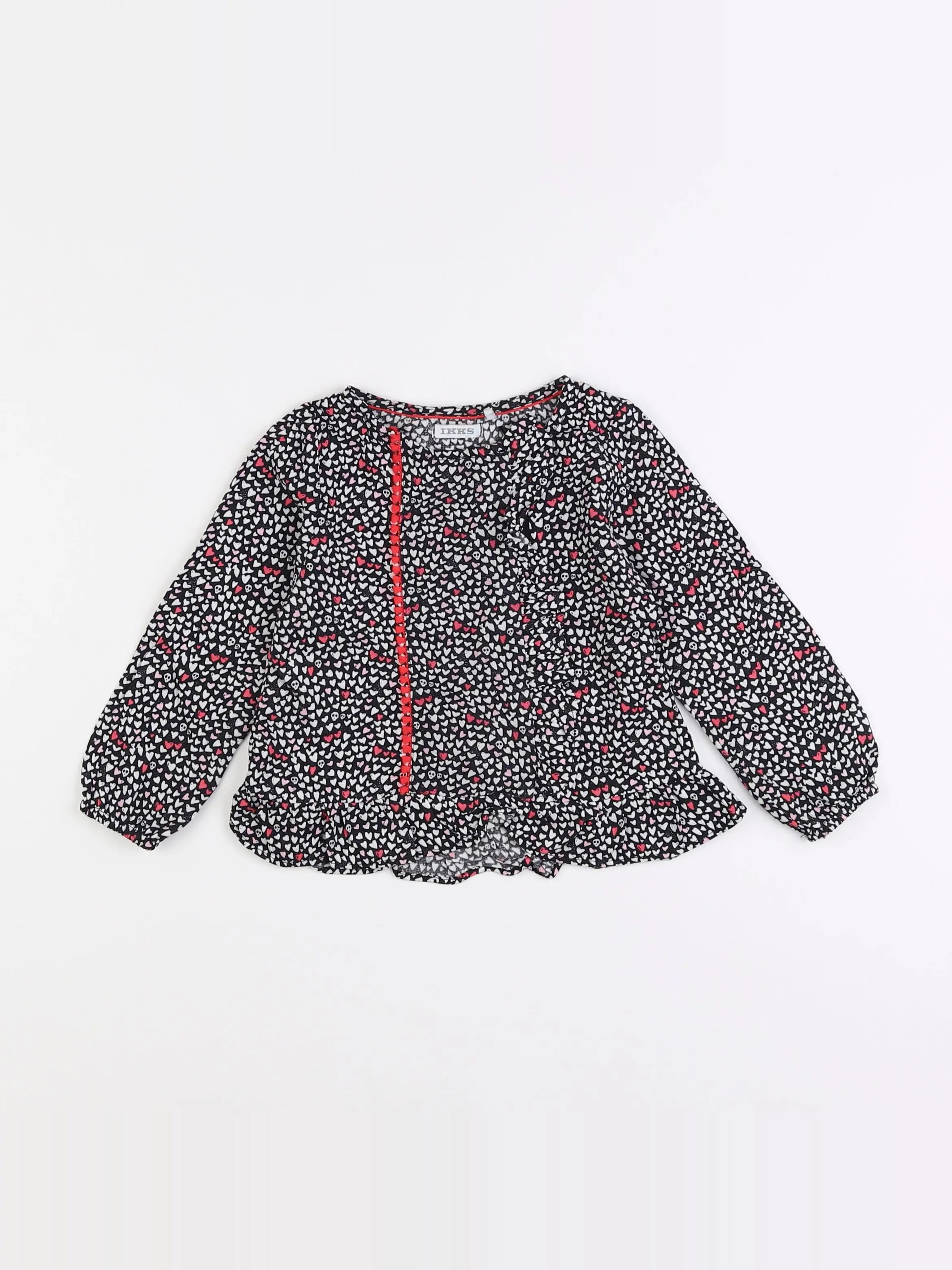 IKKS - blouse noir - 2 ans