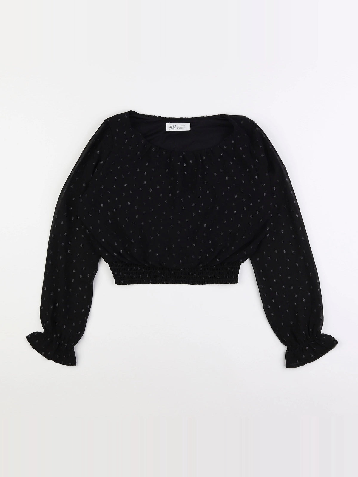 H&M - blouse noir - 9/10 ans