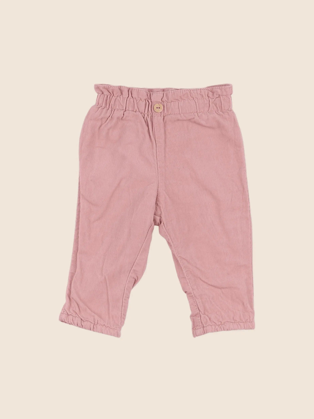 H&M - pantalon doublé rose - 6 mois