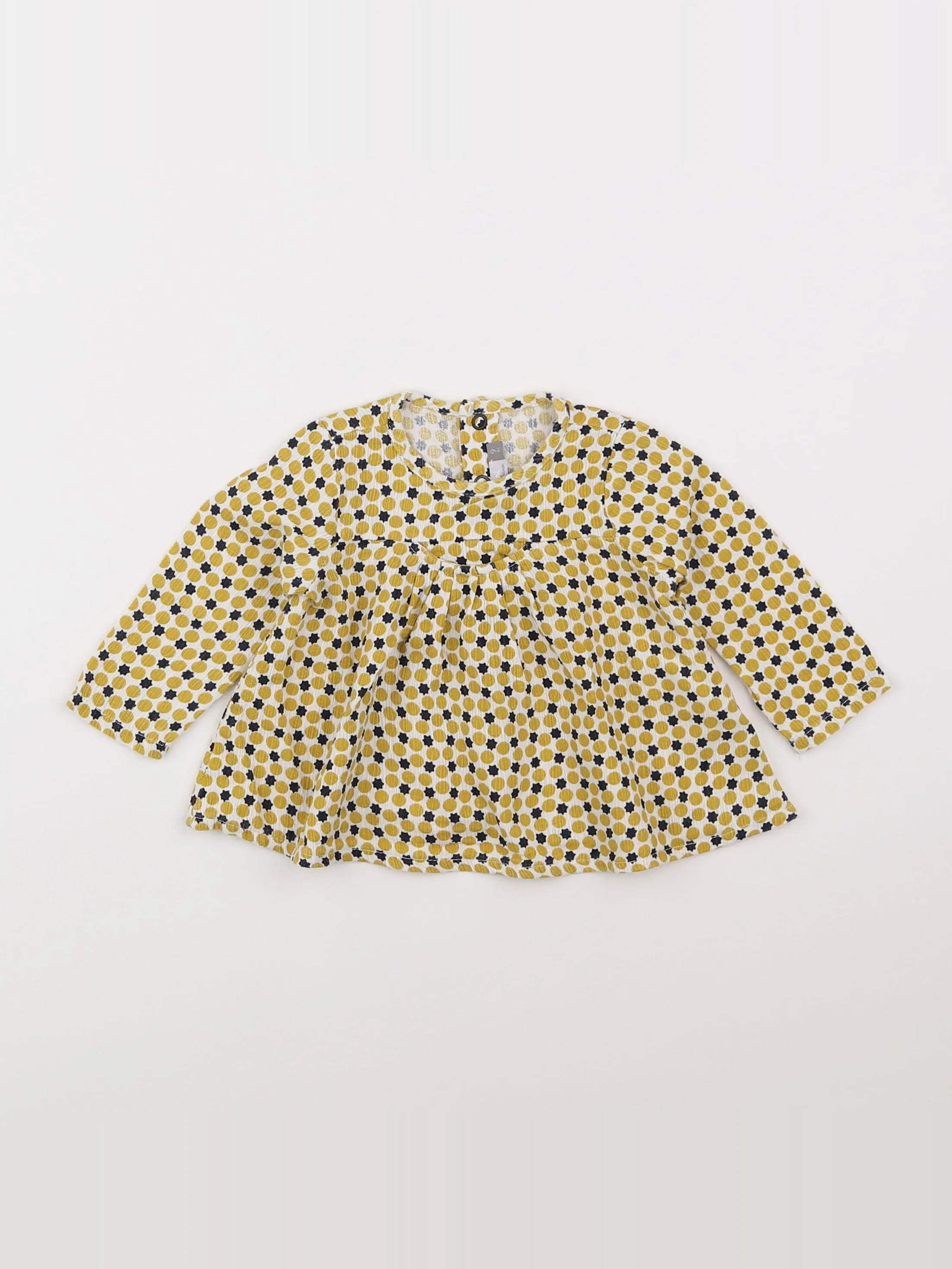 Catimini - blouse jaune - 9 mois