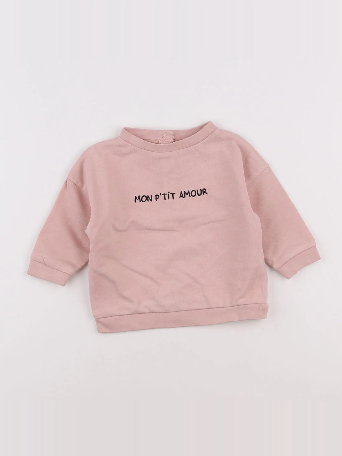 Vertbaudet - sweat rose - 6 mois