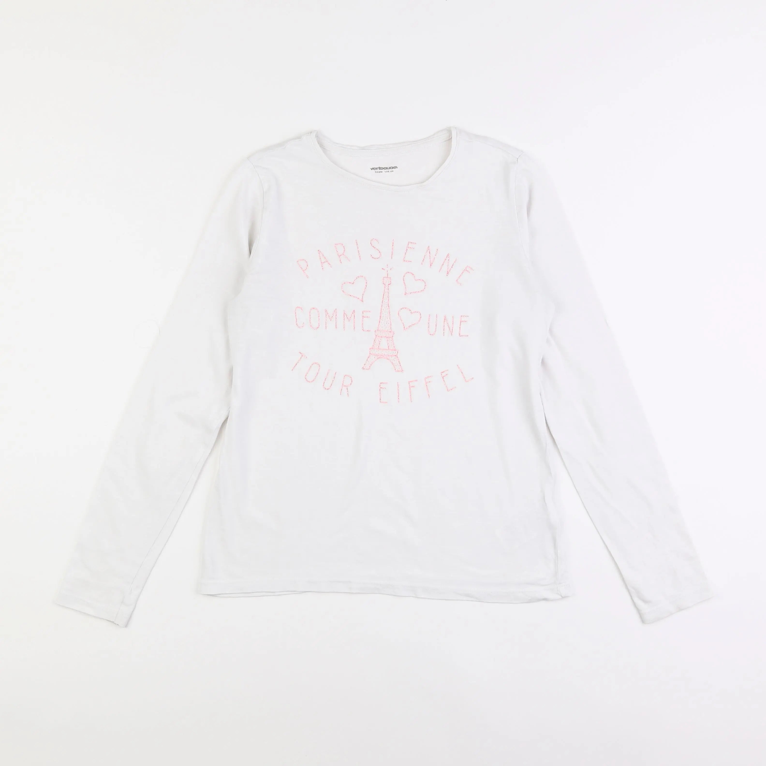 Vertbaudet - tee-shirt blanc - 12 ans