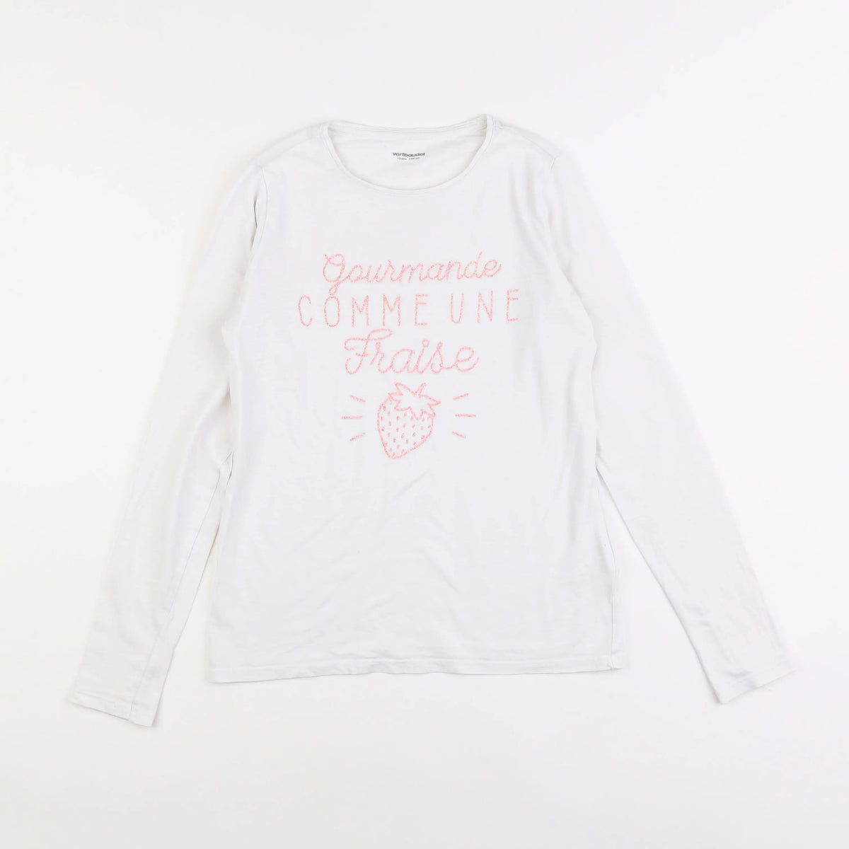 Vertbaudet - tee-shirt blanc - 12 ans