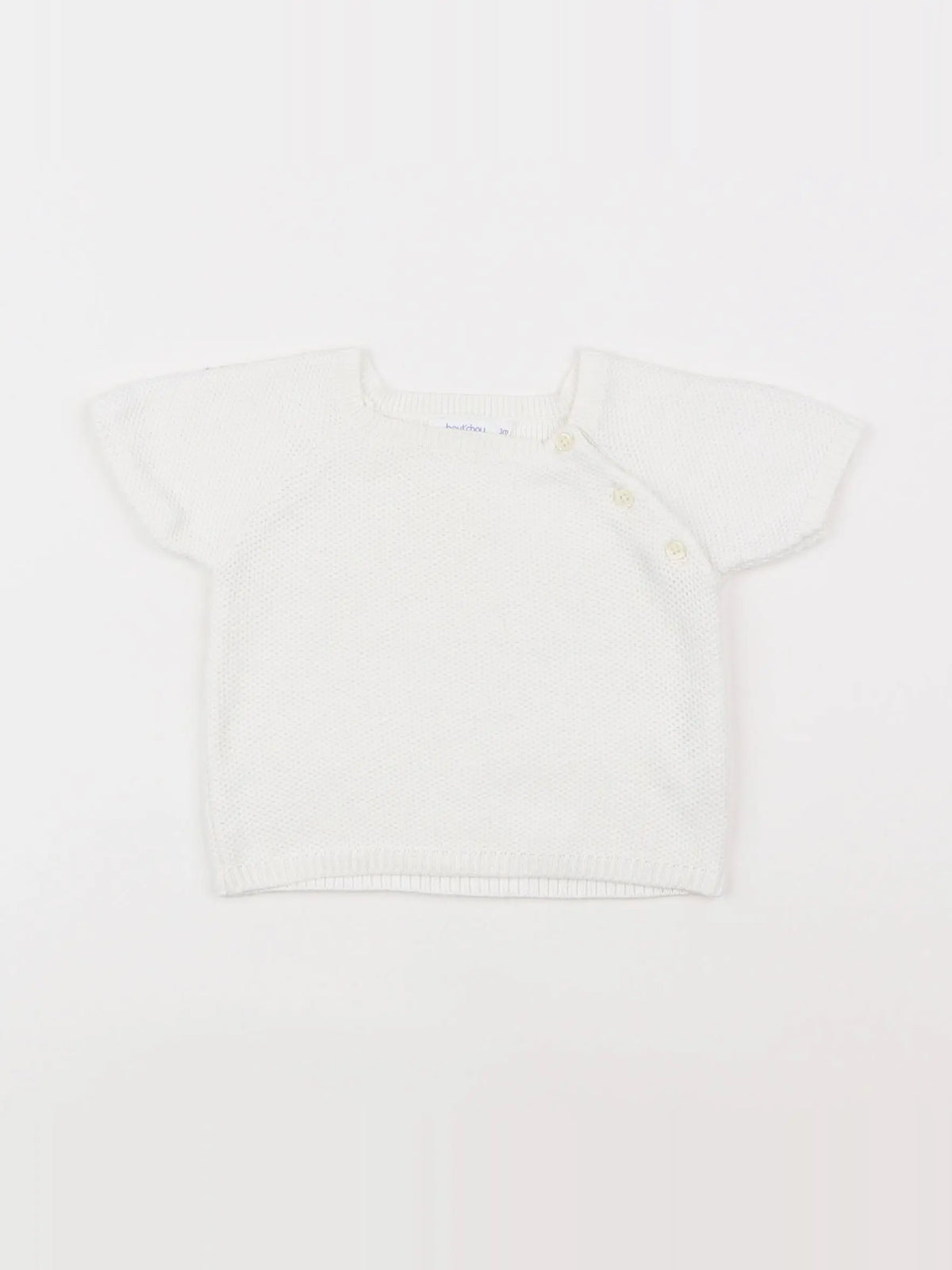 Boutchou - pull blanc - 3 mois