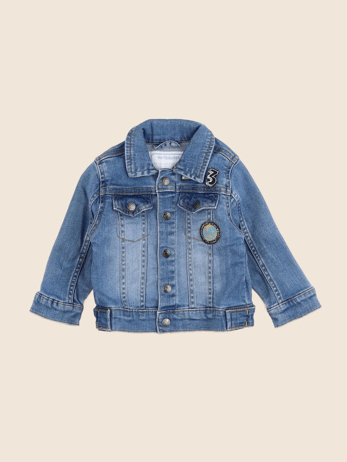 Vertbaudet - veste bleu - 12 mois