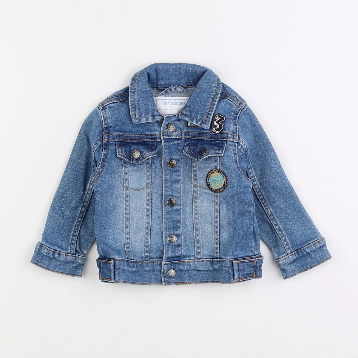 Vertbaudet - veste bleu - 12 mois