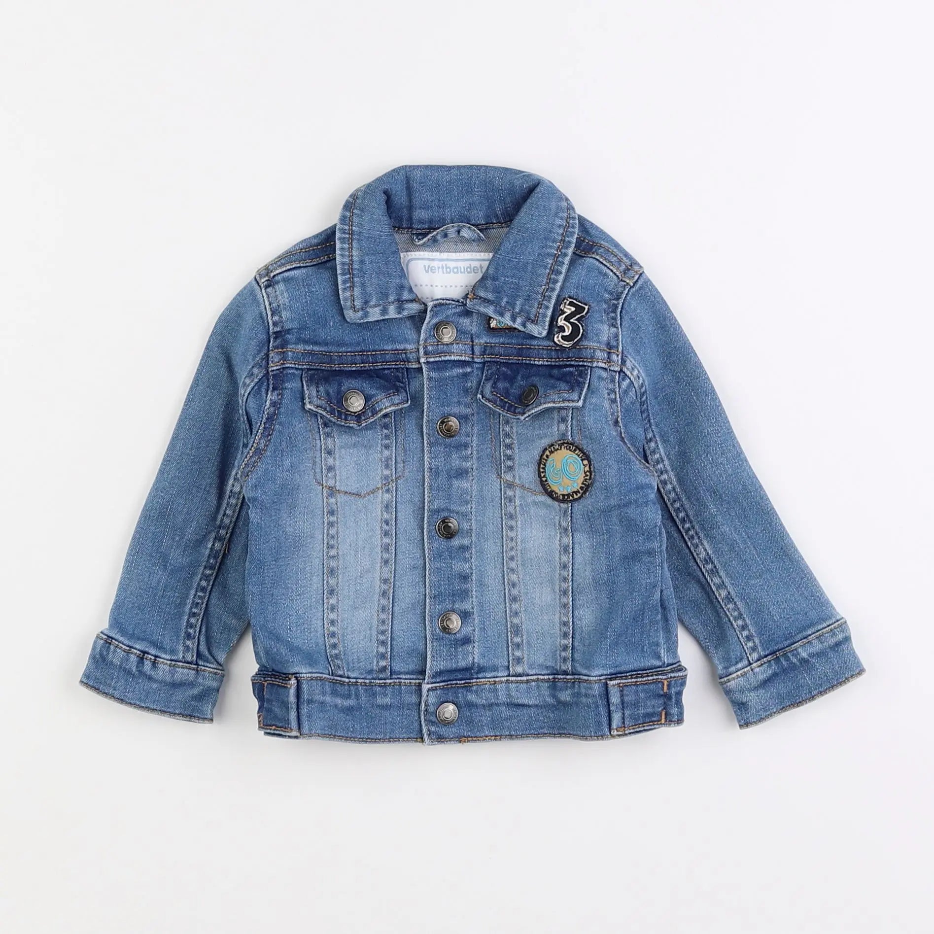 Vertbaudet - veste bleu - 12 mois
