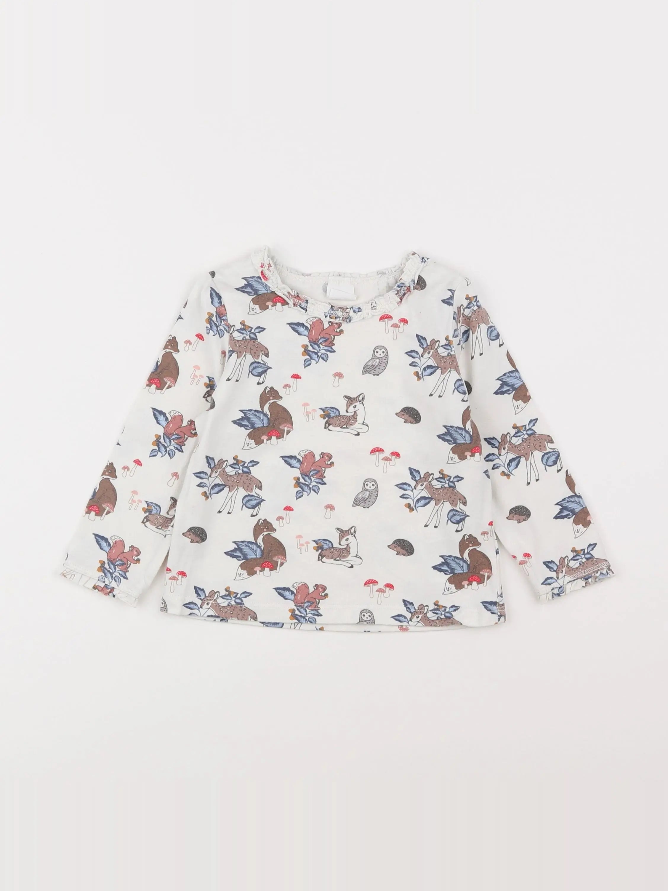 H&M - tee-shirt beige - 9/12 mois