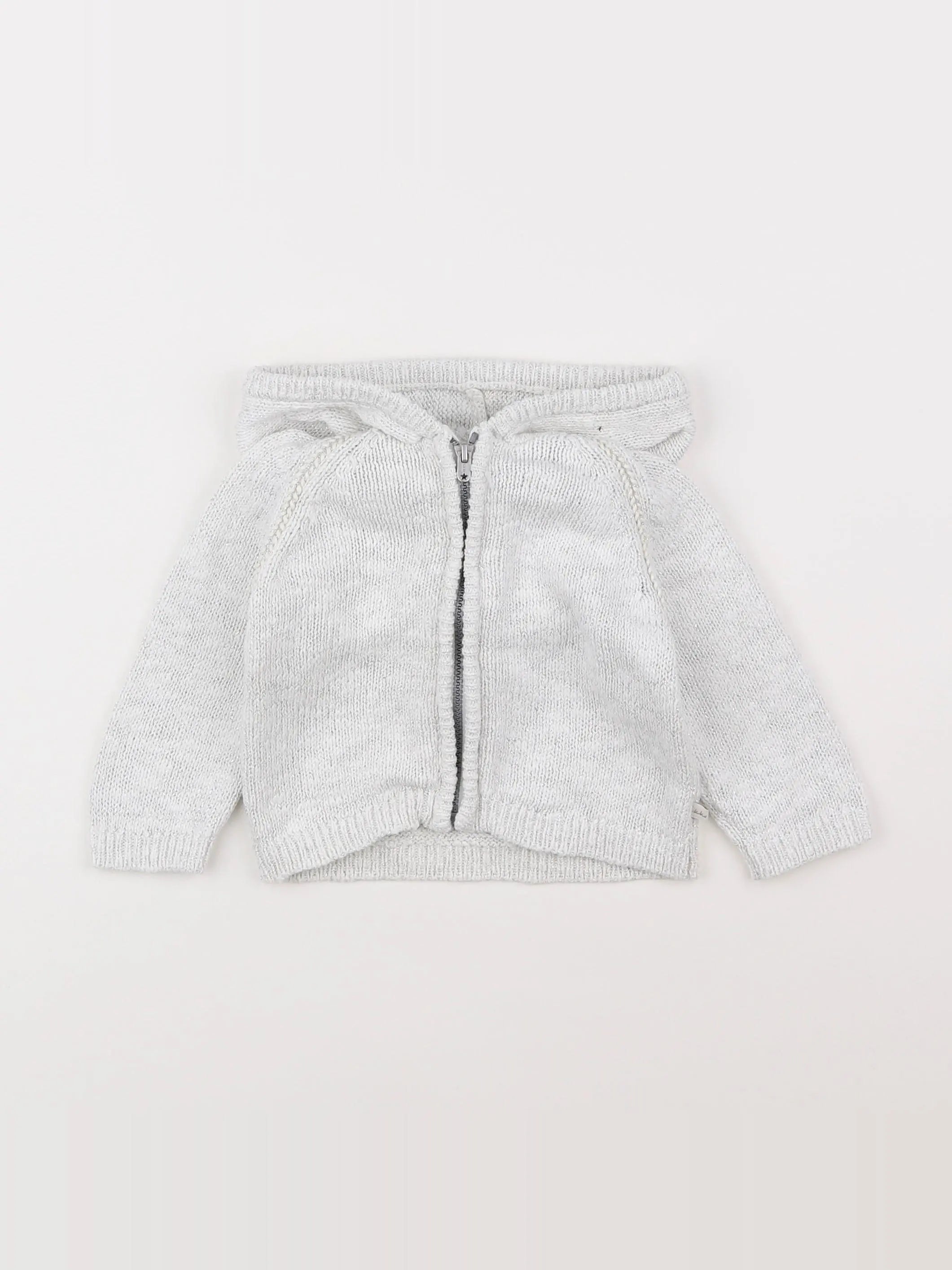 IKKS - gilet blanc, argent - 6 mois