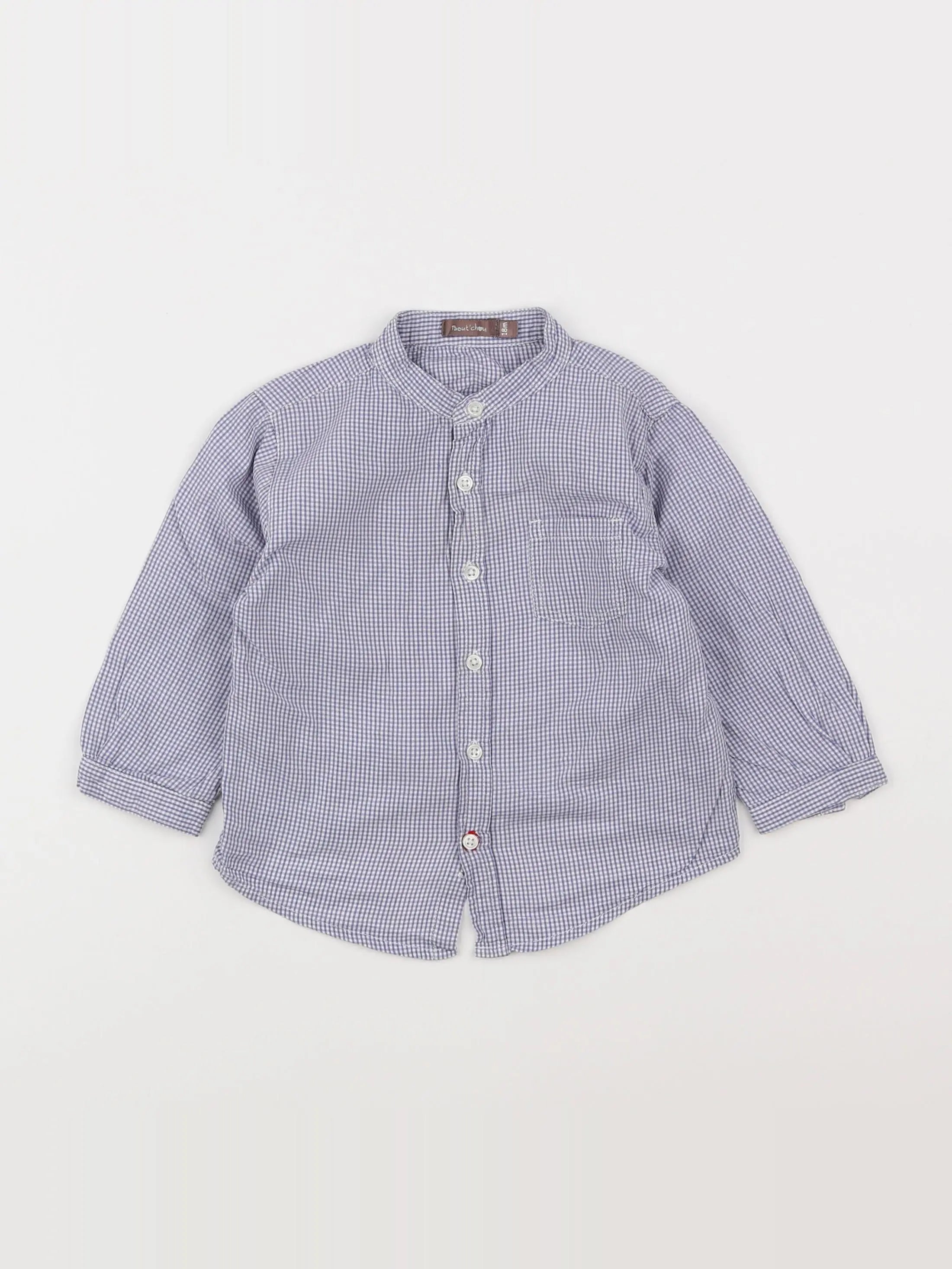 Boutchou - chemise bleu, blanc - 18 mois