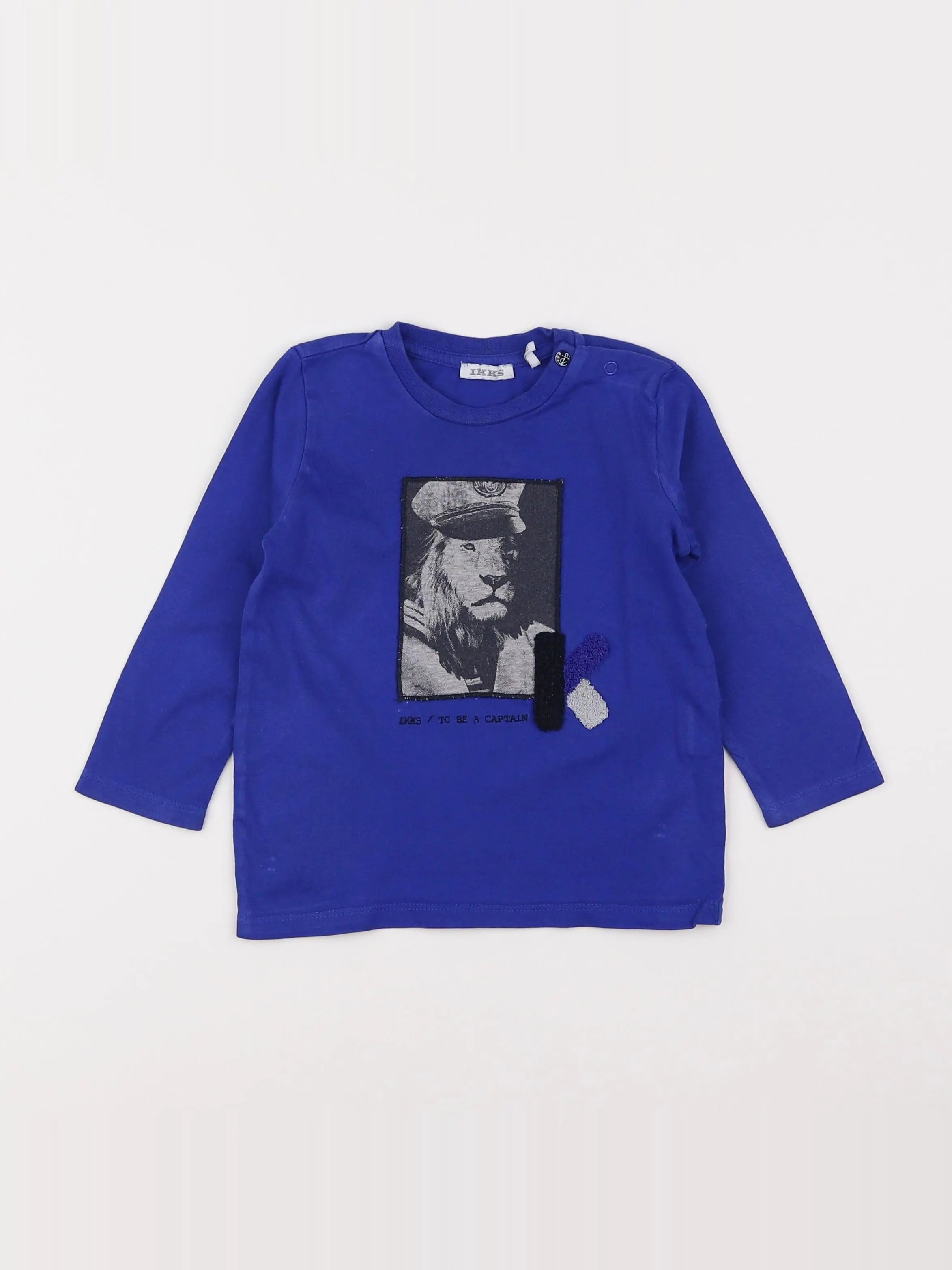 IKKS - tee-shirt bleu - 18 mois