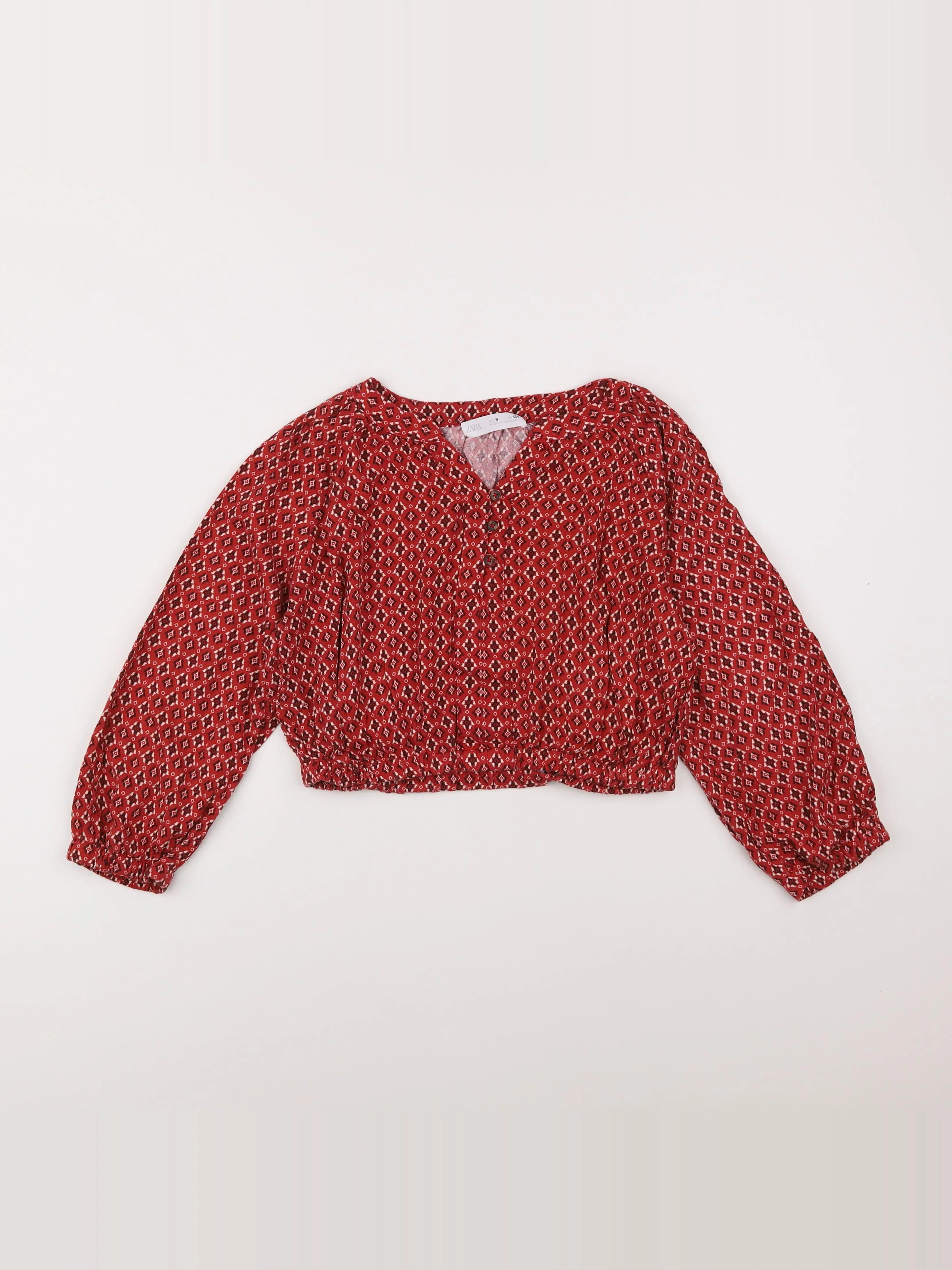 Zara - blouse rouge - 9 ans