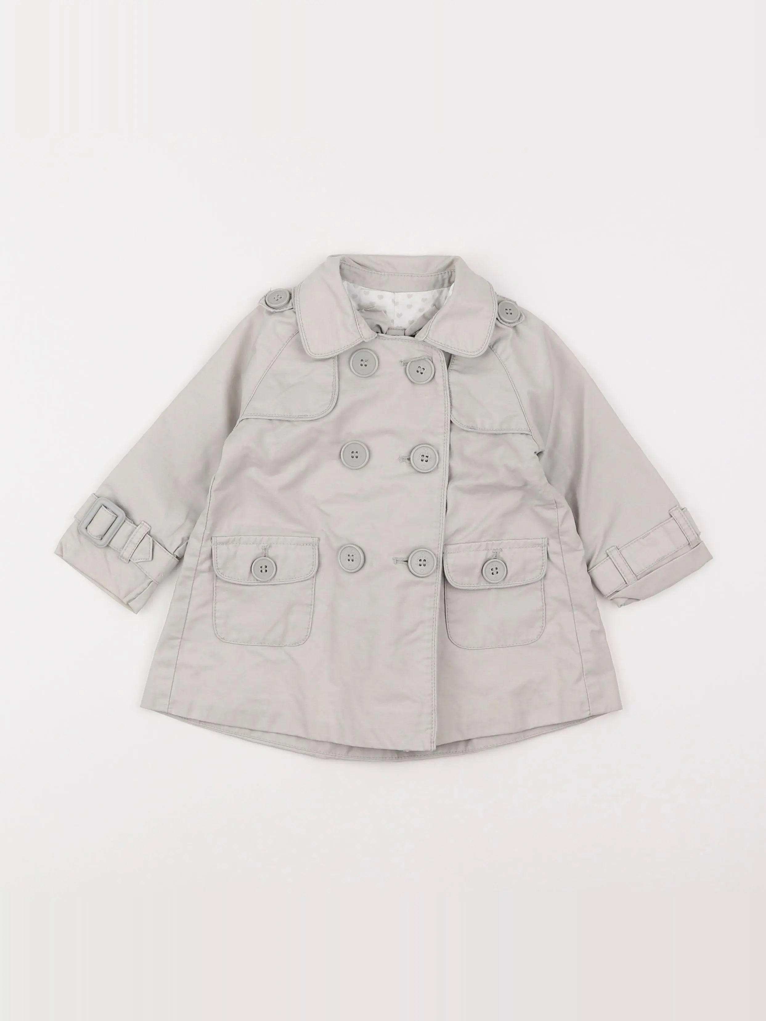 Zara - trench gris - 6/9 mois