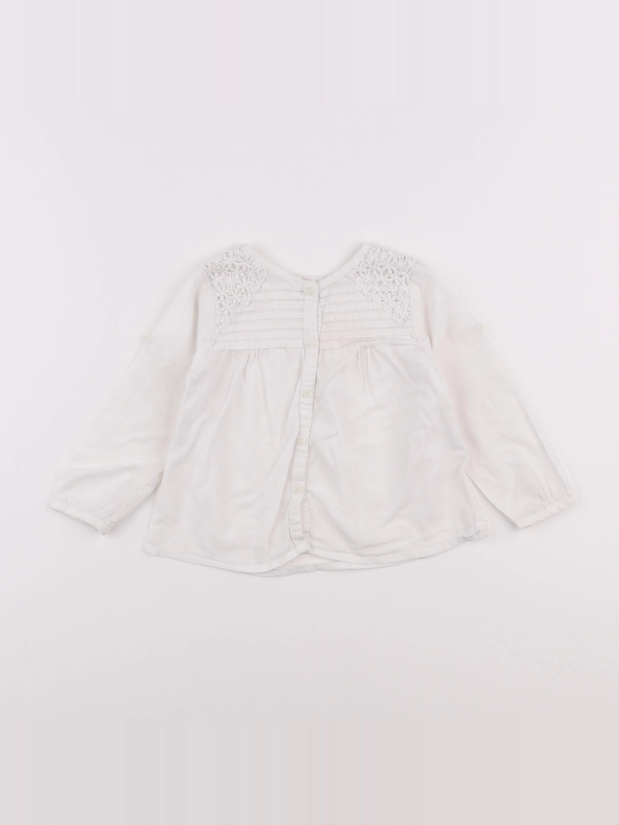 Zara - blouse blanc - 12/18 mois