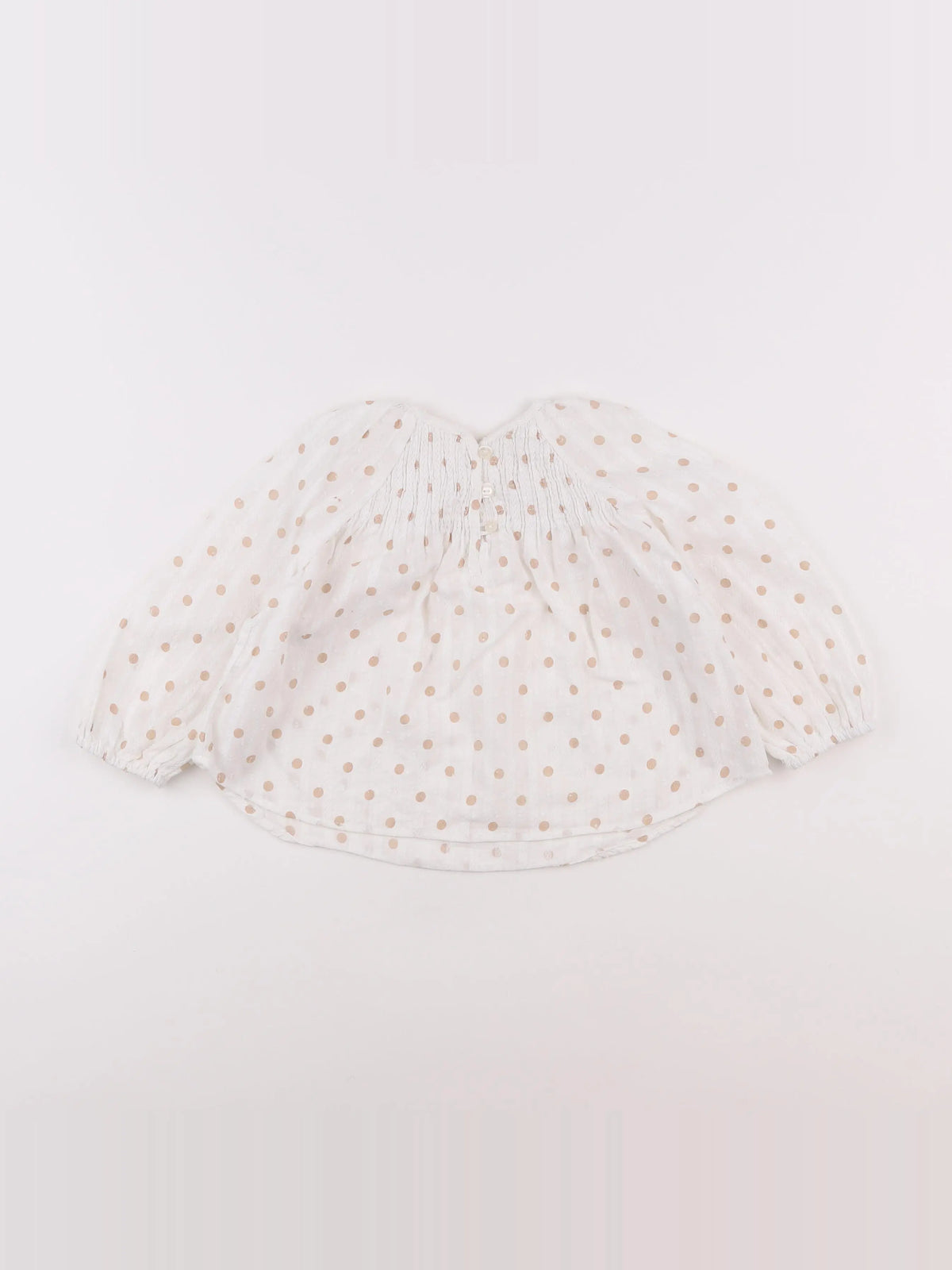 Zara - blouse blanc, marron - 12/18 mois