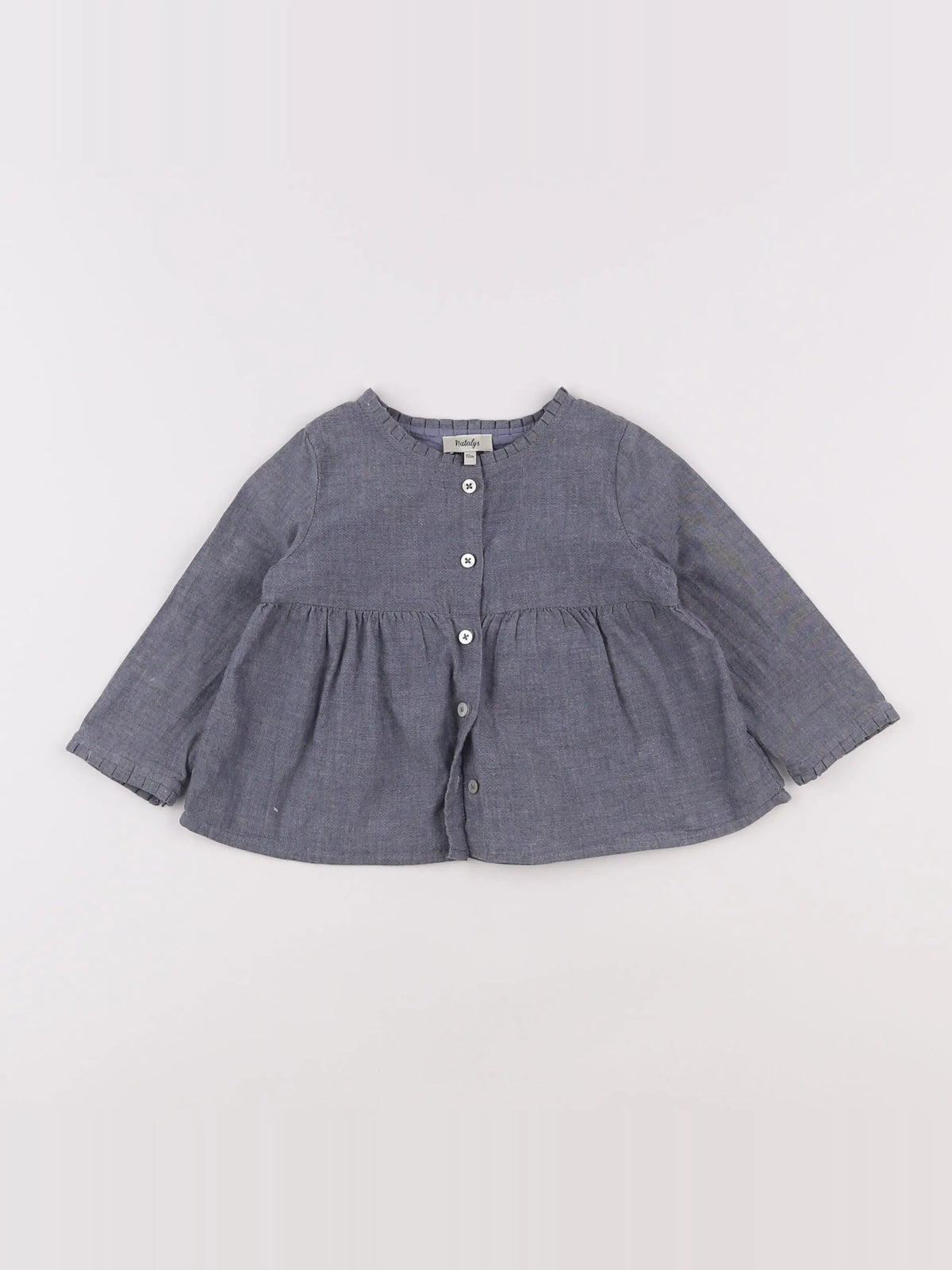 Natalys - blouse bleu - 12 mois