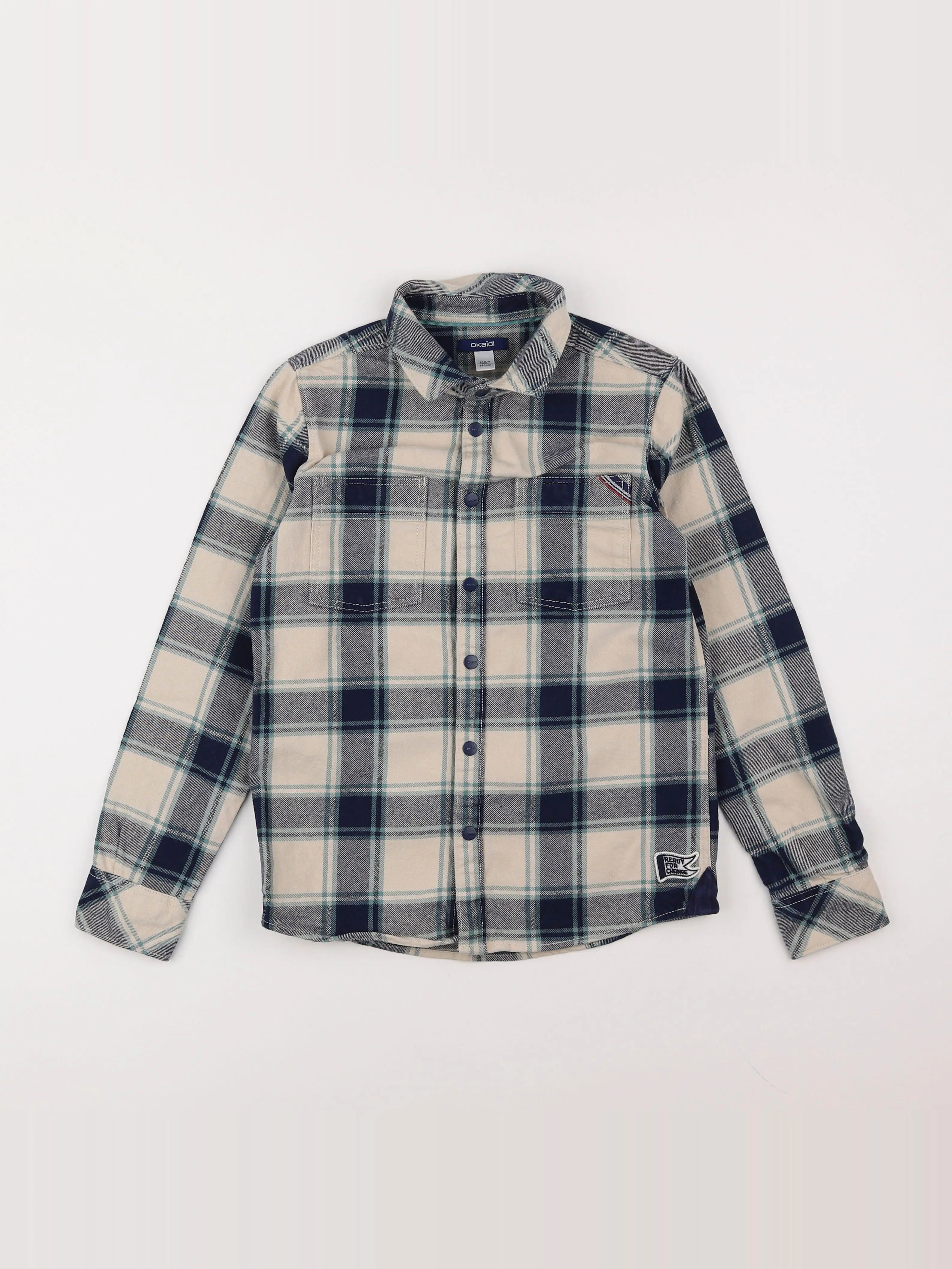 Okaidi - chemise beige - 10 ans