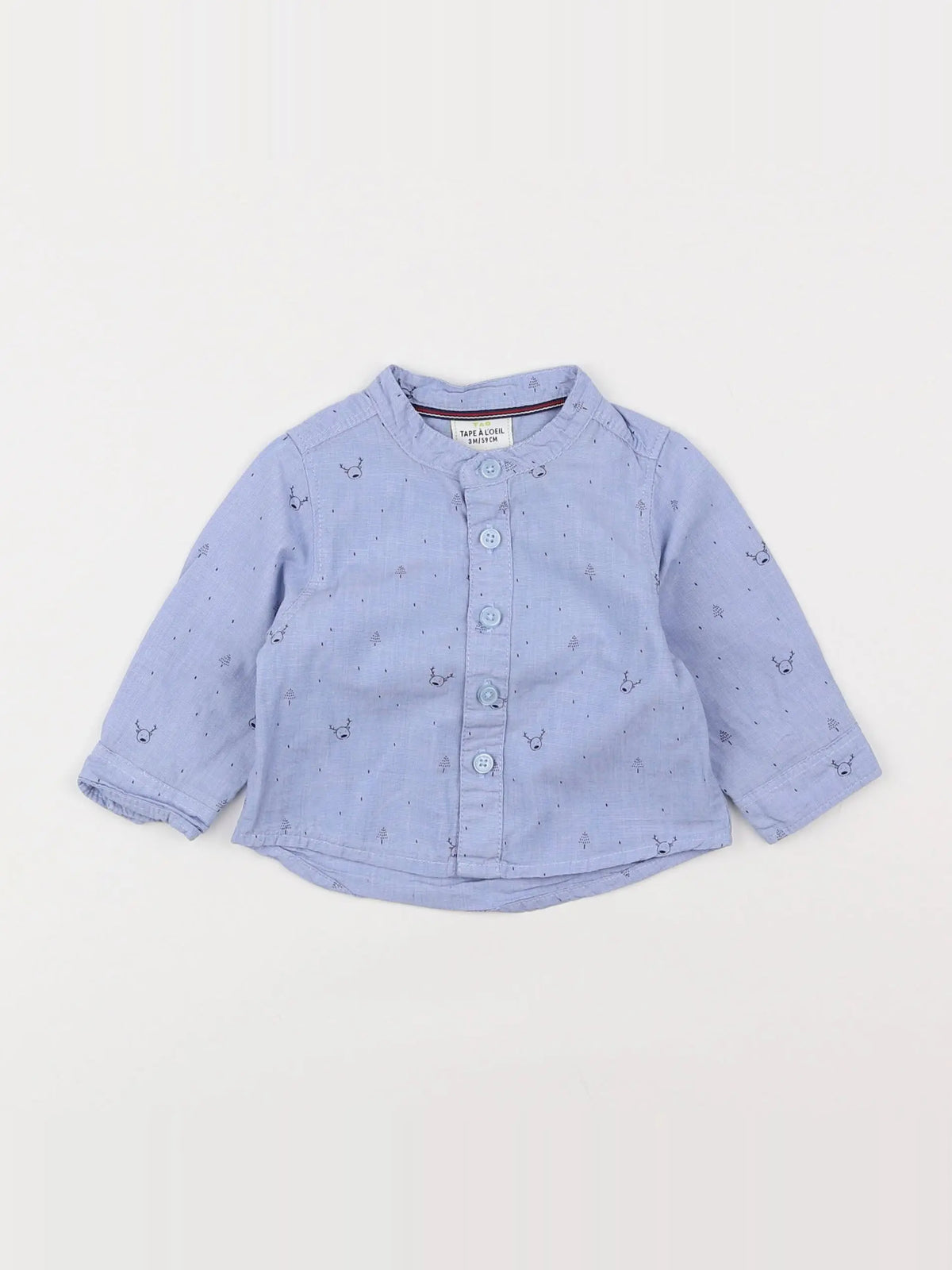 Tape à l'oeil - chemise bleu - 3 mois