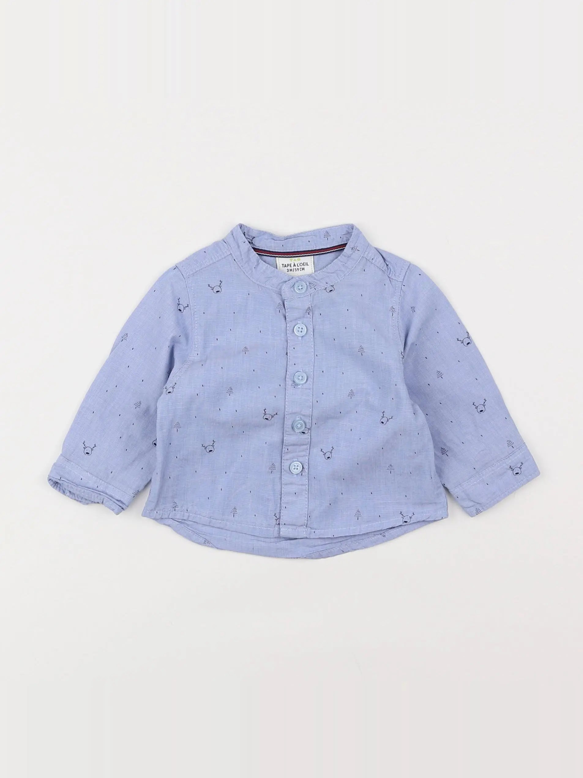 Tape à l'oeil - chemise bleu - 3 mois