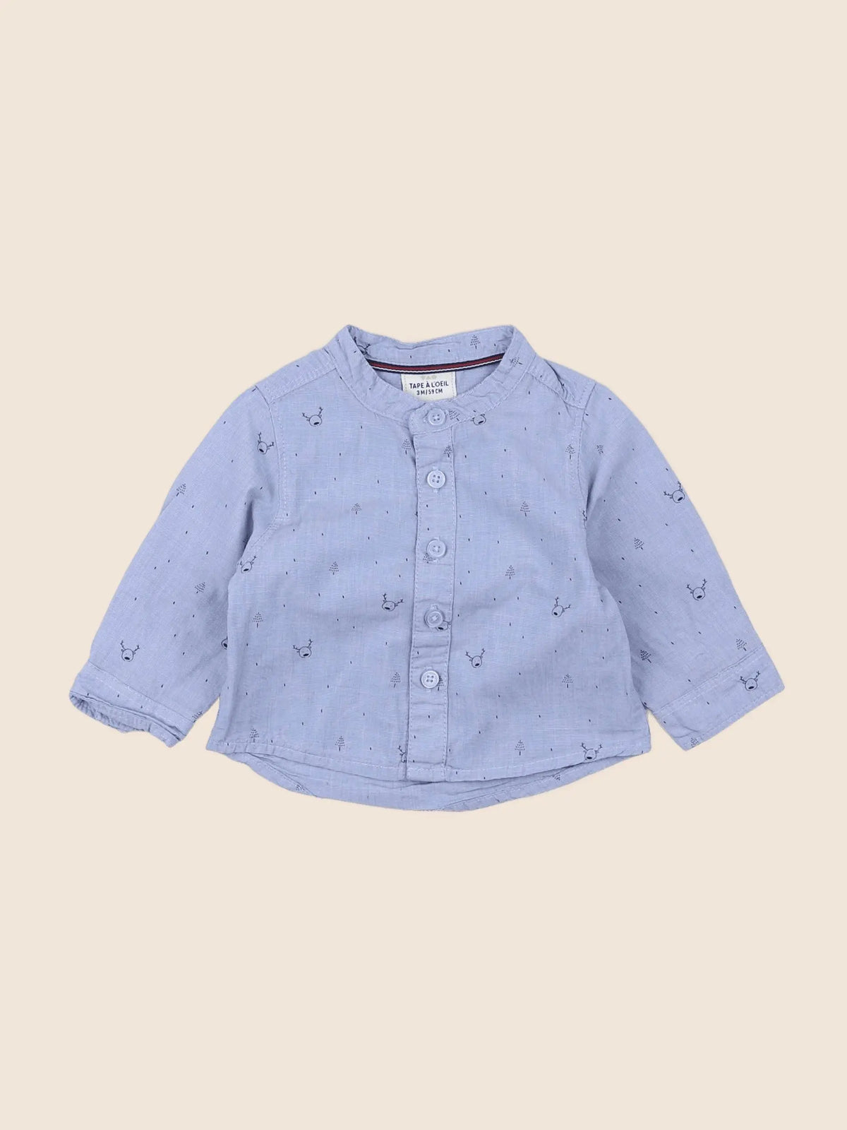 Tape à l'oeil - chemise bleu - 3 mois