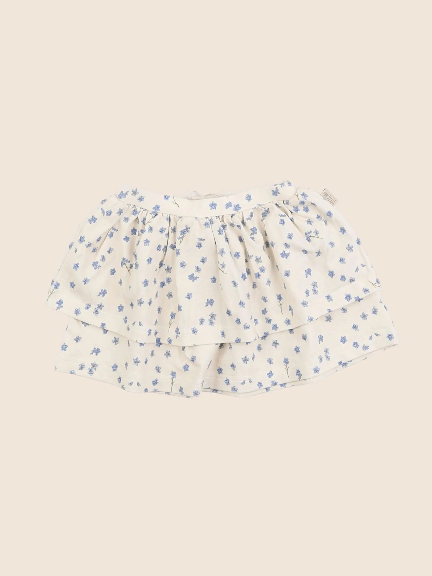 Petit Piao - jupe beige, bleu - 12 mois