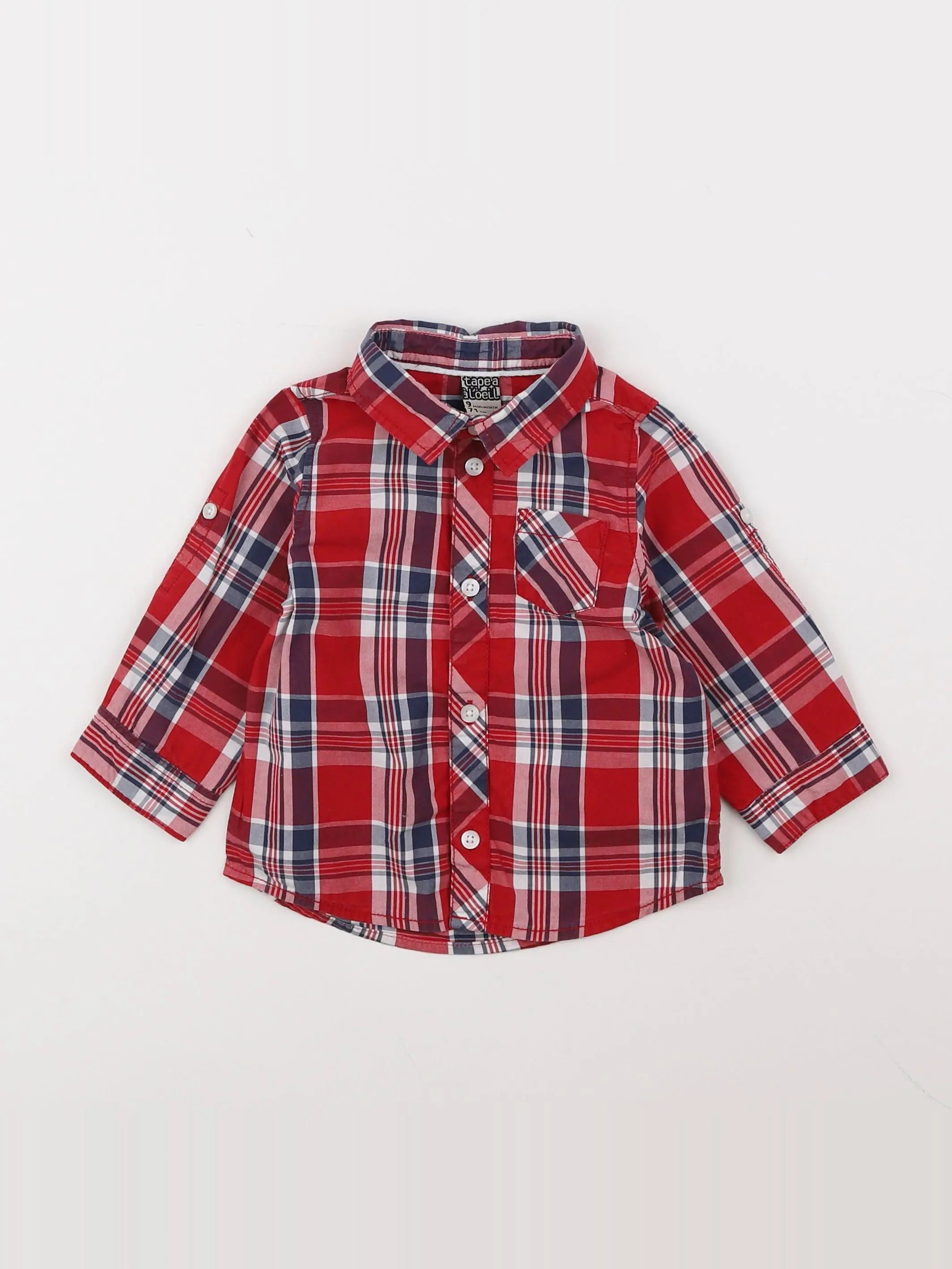 Tape à l'oeil - chemise rouge - 9 mois