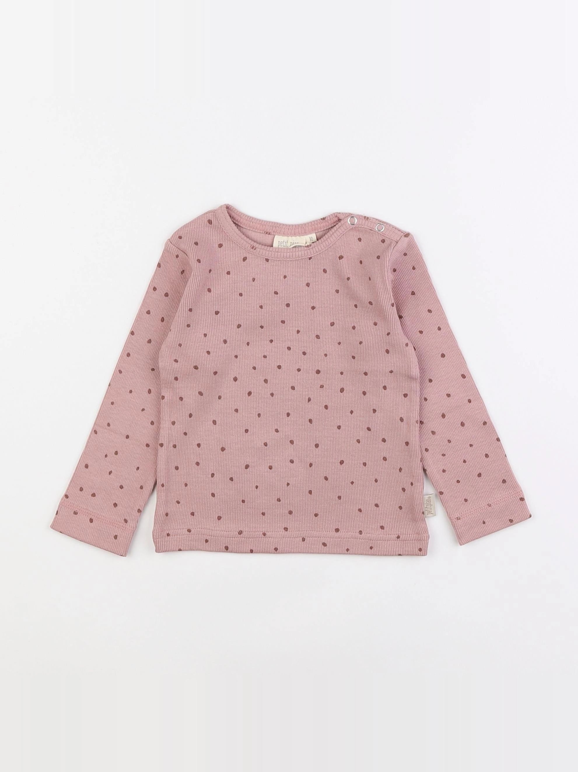 Petit Piao - tee-shirt rose - 12 mois