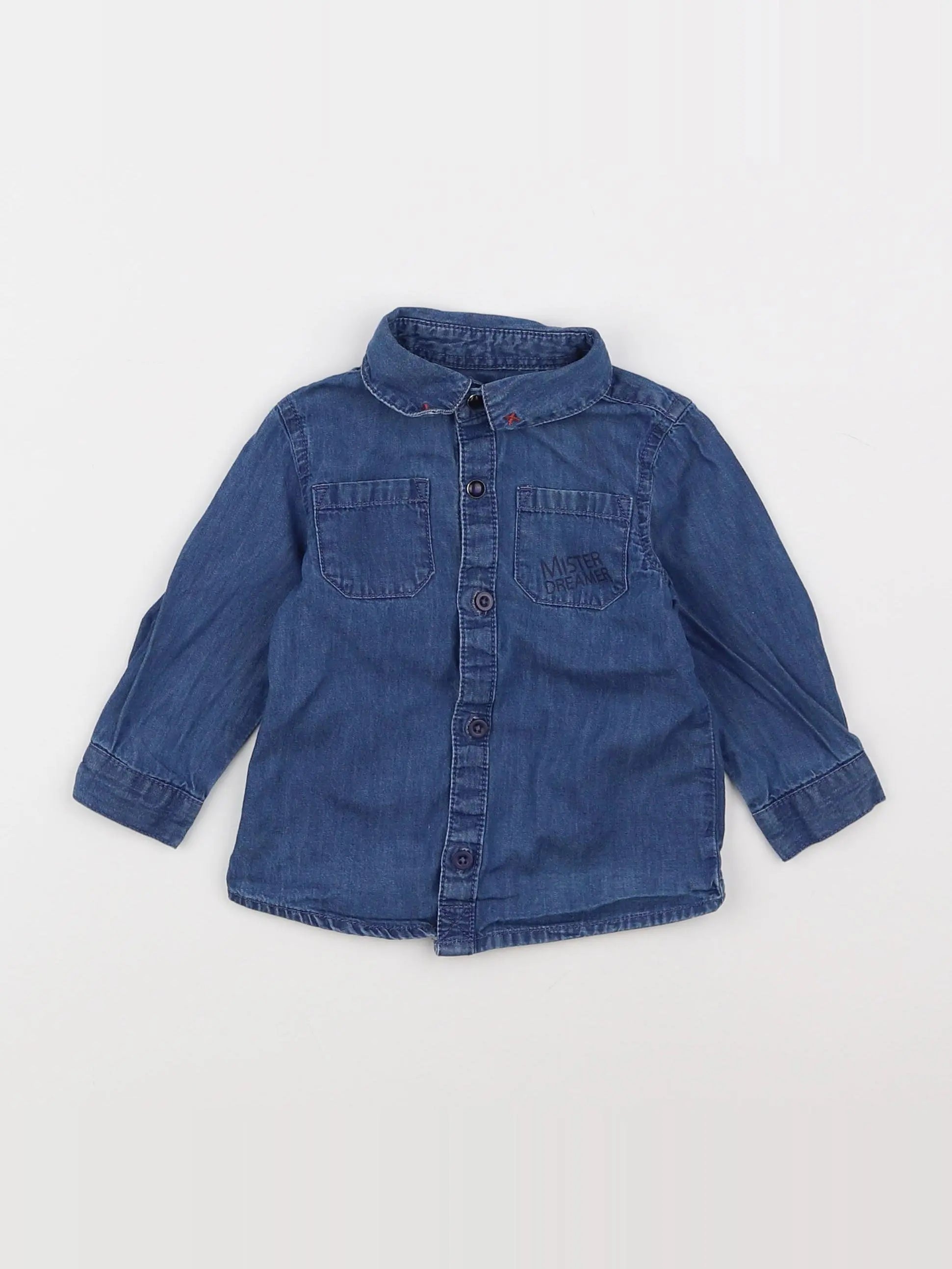 La Redoute - chemise bleu - 12 mois