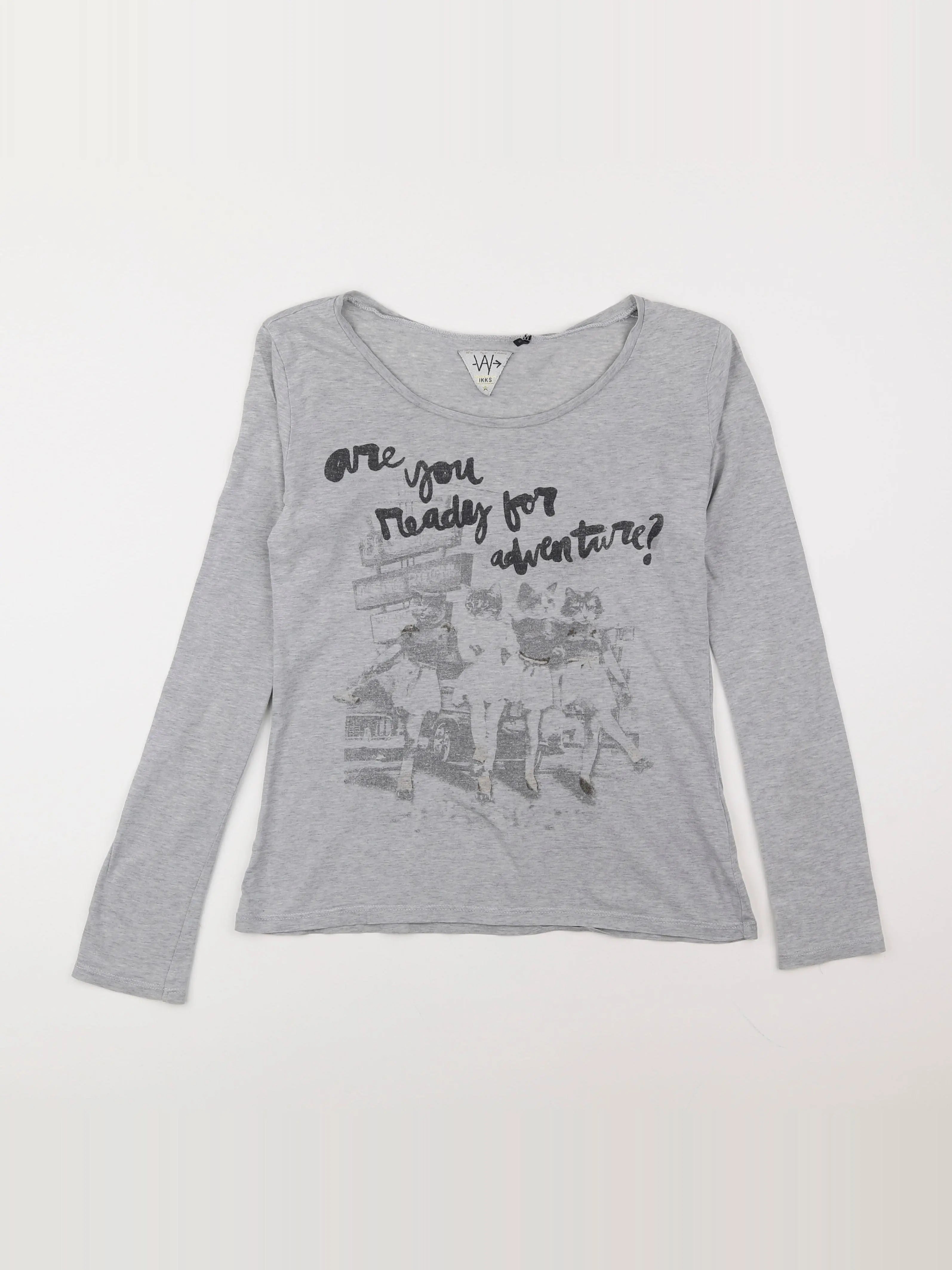 IKKS - tee-shirt gris - 12 ans
