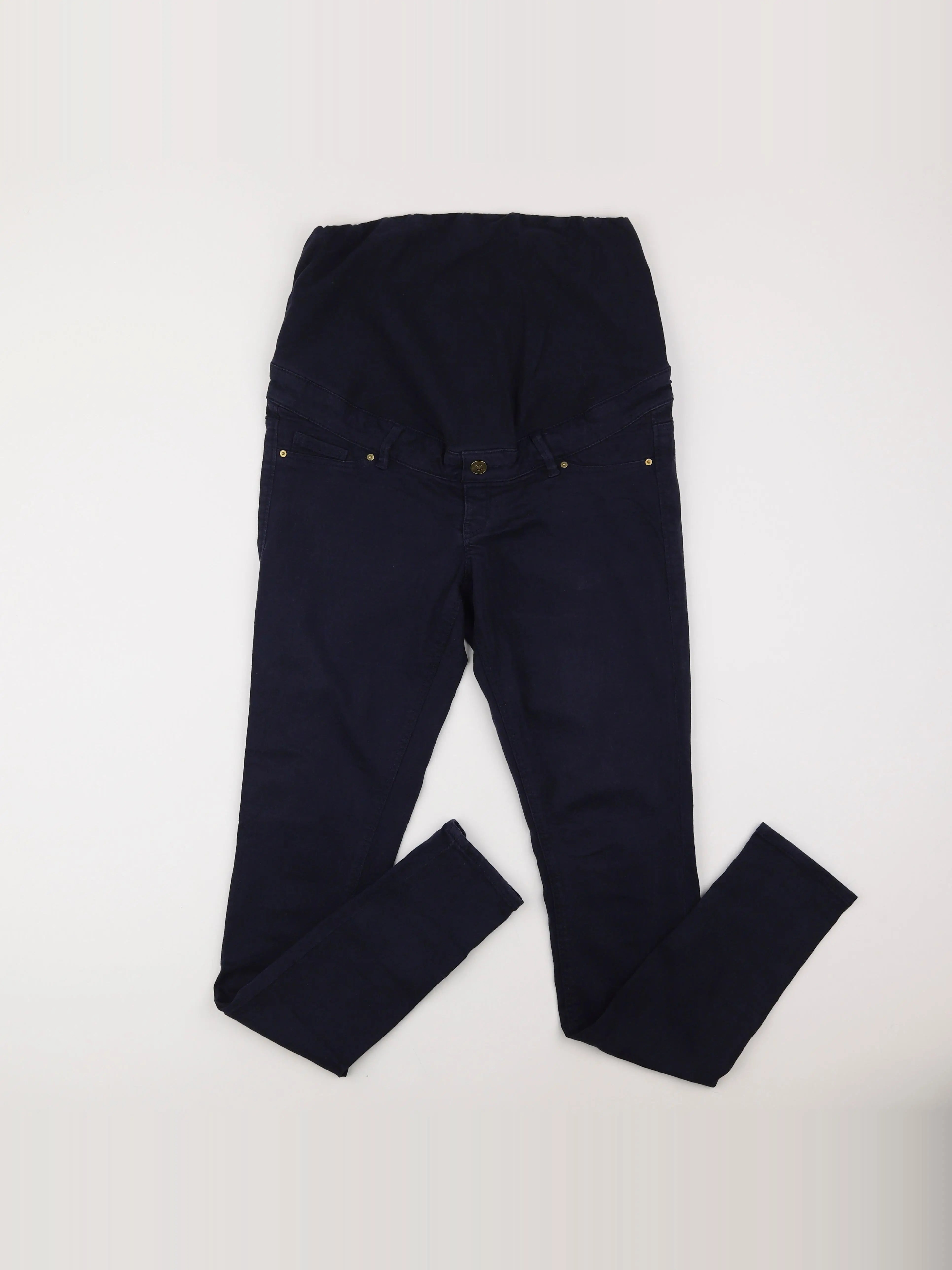H&M - pantalon grossesse bleu - 40
